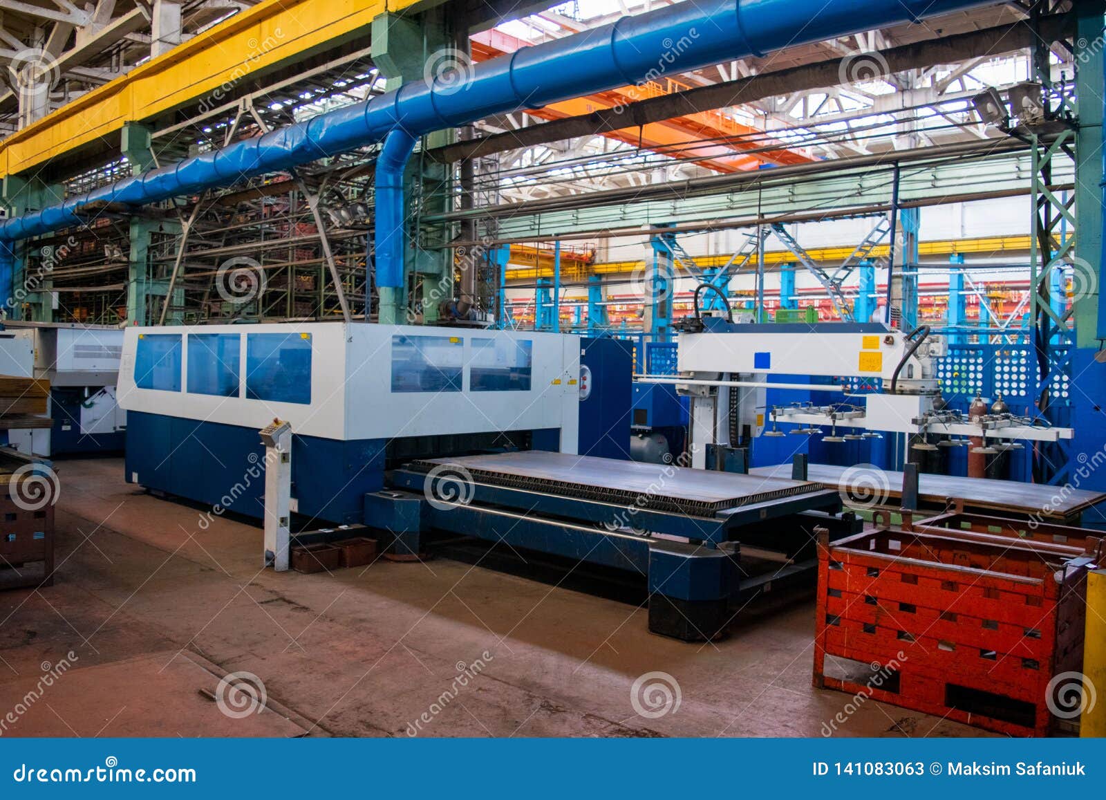 Automotive production press shop scene Royalty Free image photo