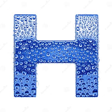 Metal Letter & Water Drops - Letter H Stock Image - Image of shape ...