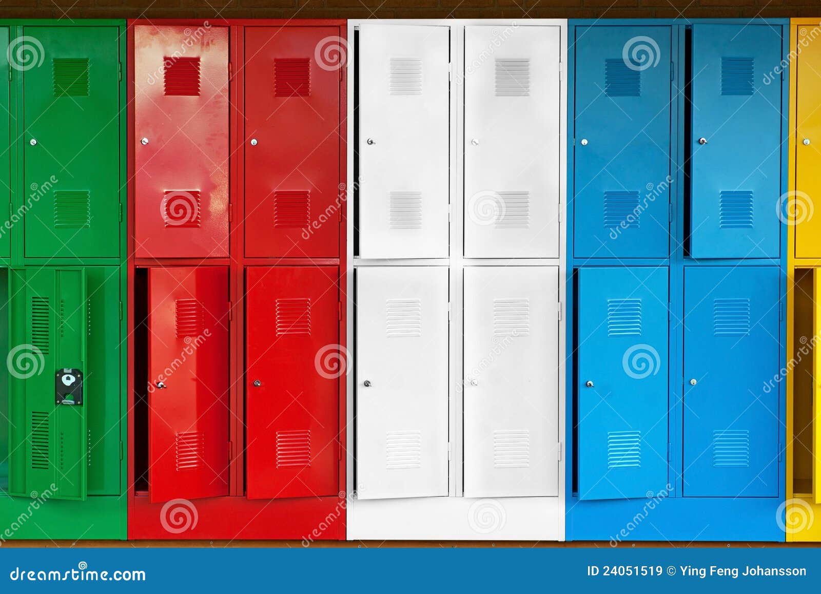 Metal lockers stock image. Image of green, steel, metal 24051519