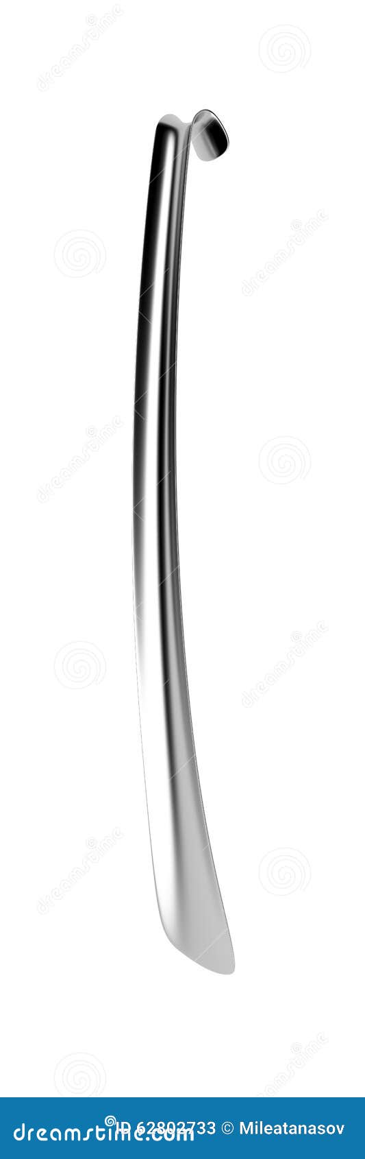 Metal long shoehorn stock illustration. Illustration of shoespoon 62802733