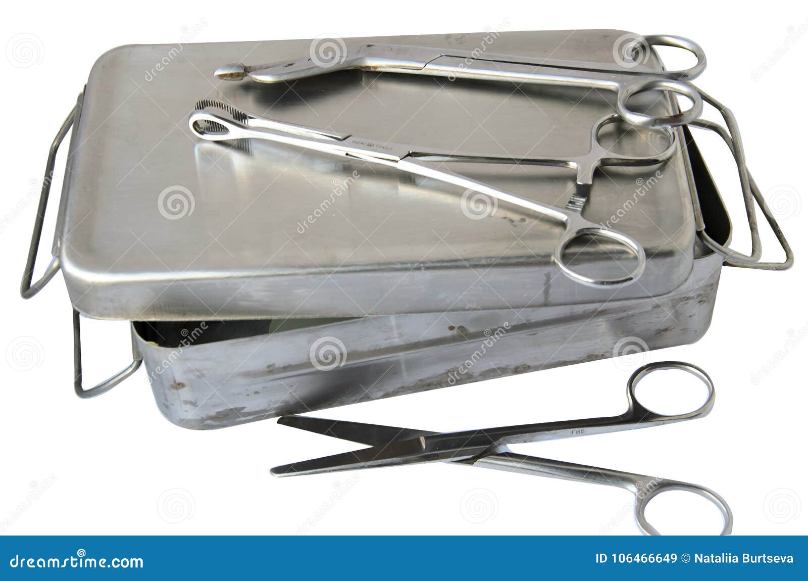 Metal Medical Tools Bix Hospital Tool Box Stock Image Image of