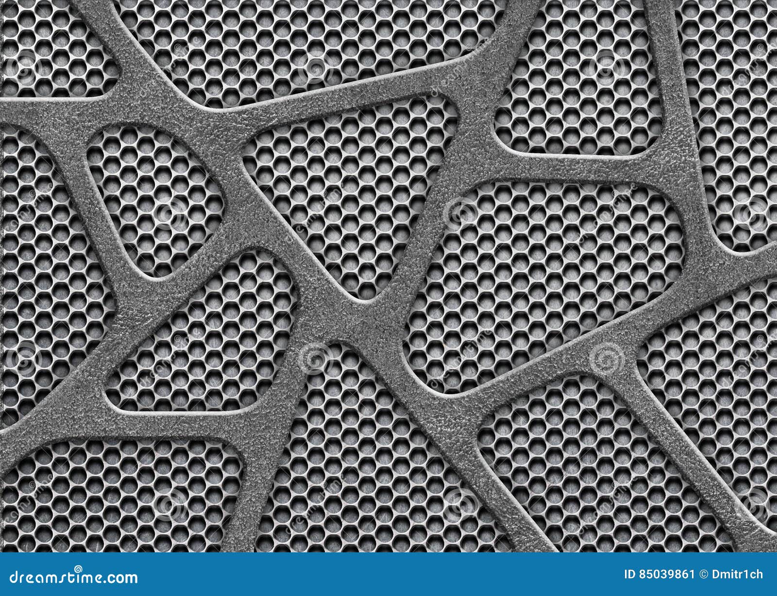 Metal Mesh, Perforated Iron Pattern For Background Stock Image - Image