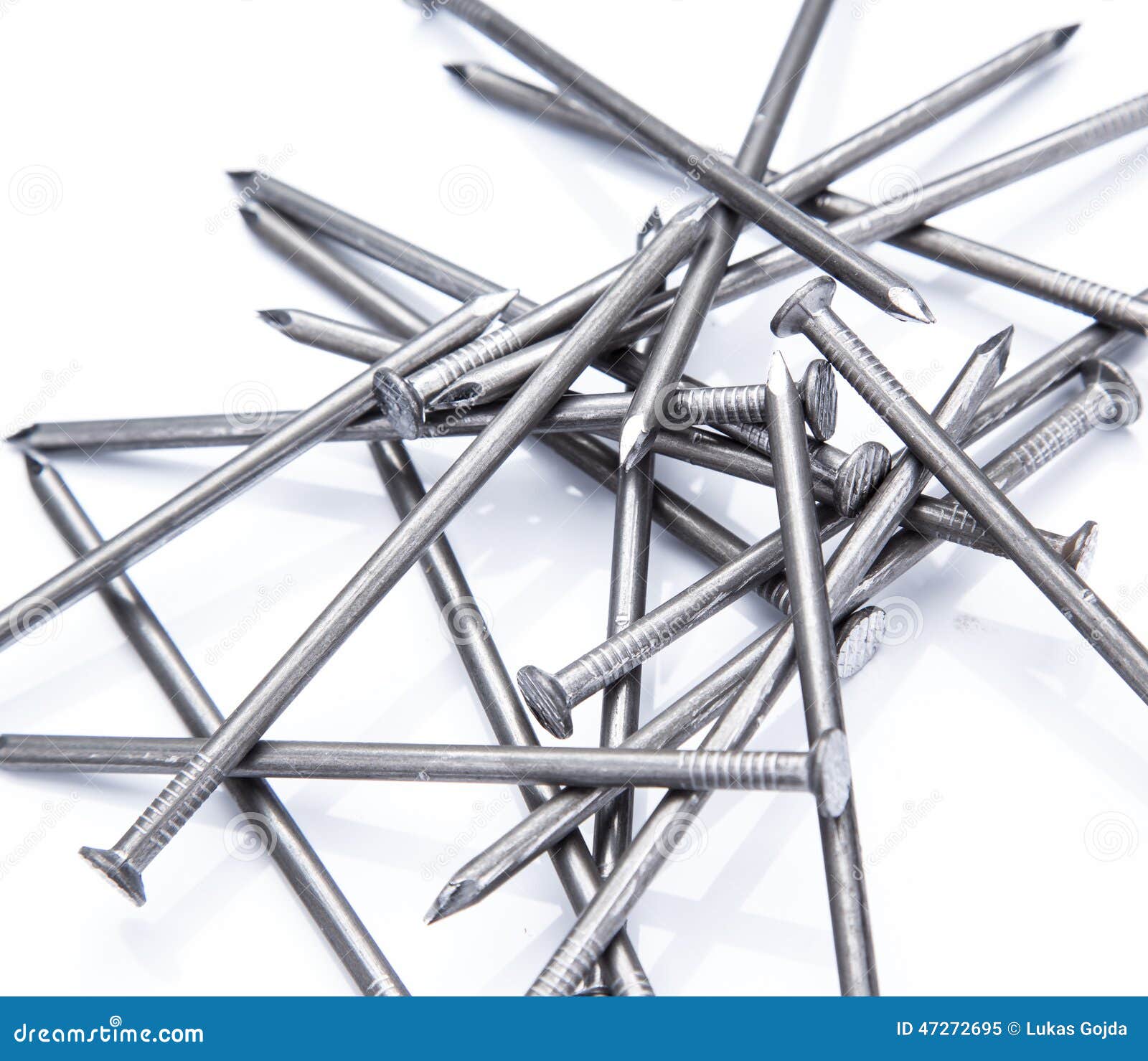 Metal nails stock image. Image of white, home, carpenter 47272695