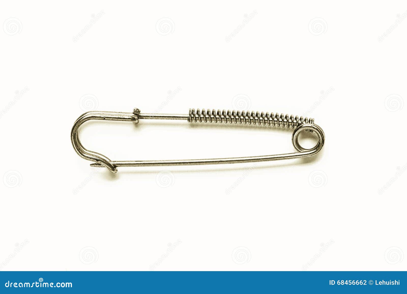 Metal Needle Safety Pin on Isolated Background Stock Photo Image of open, item 68456662