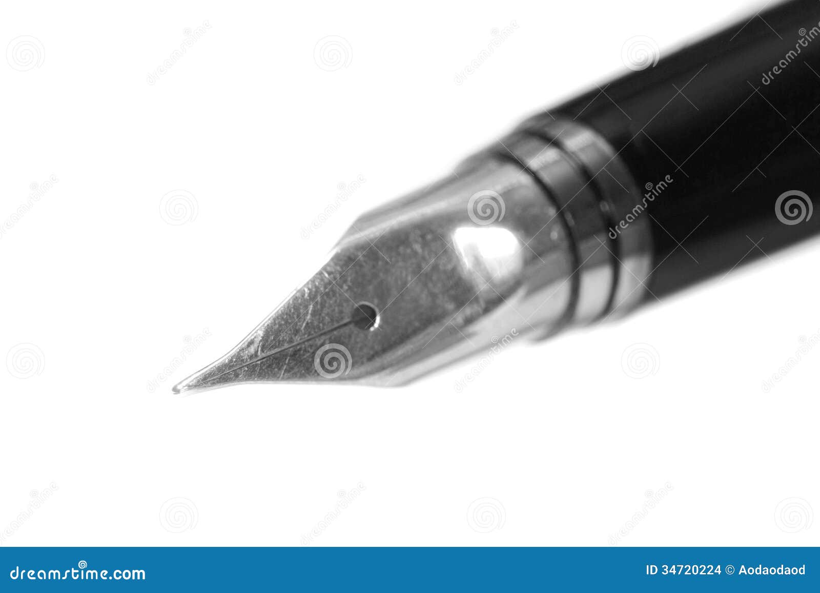 Metal Nib Pen isolated stock photo. Image of closeup 34720224