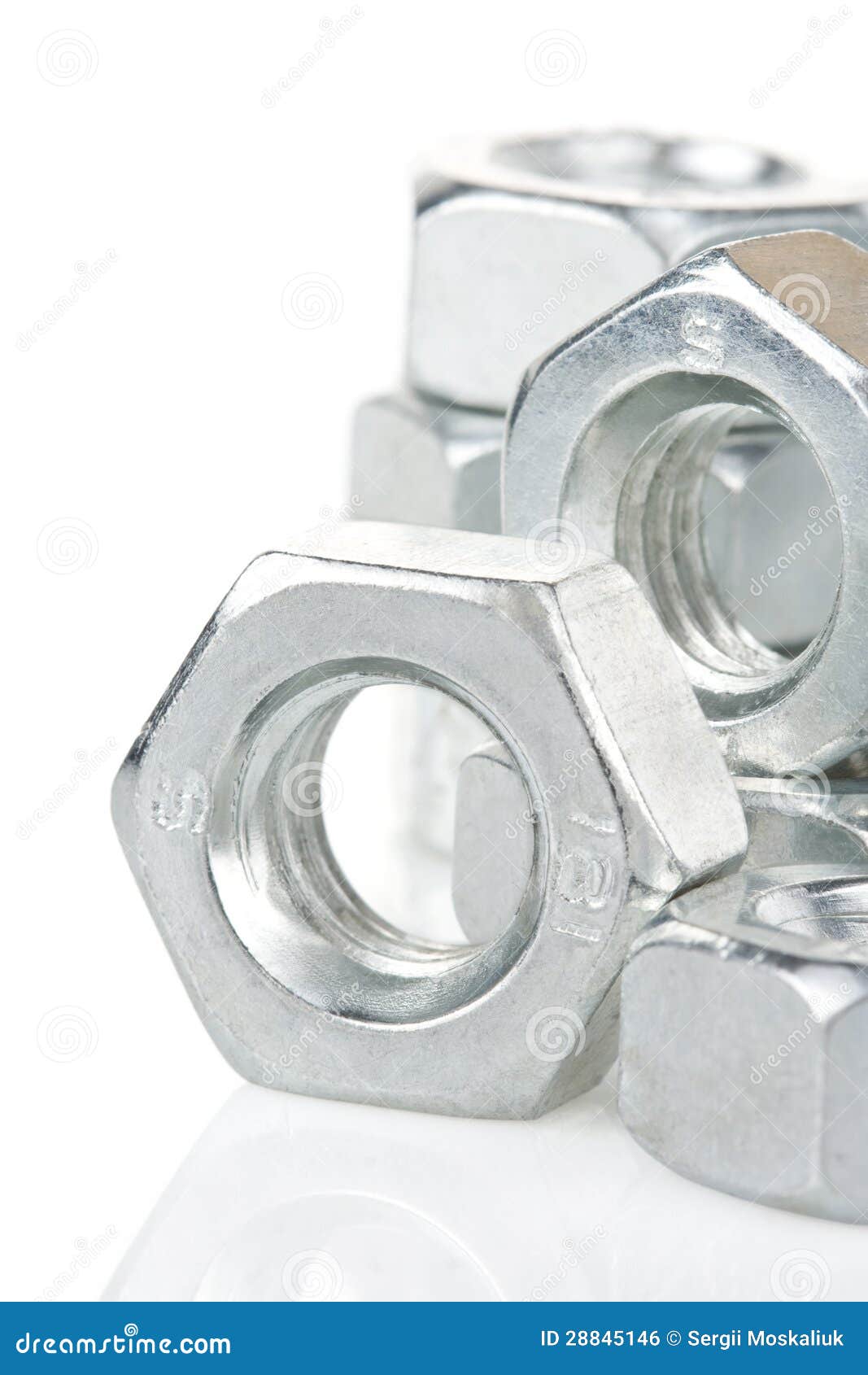 Metal nuts tool on white stock photo. Image of steel 28845146