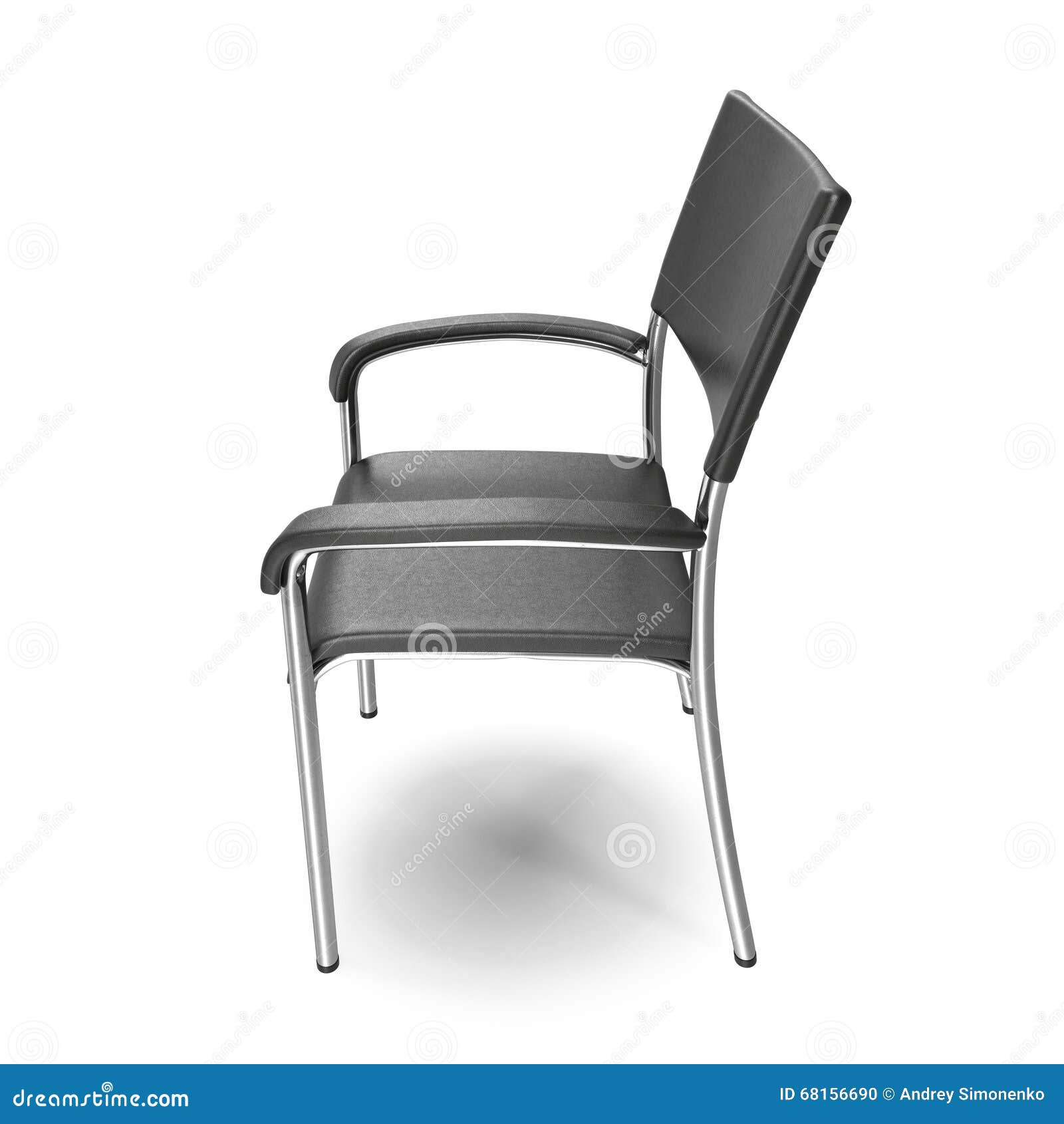 Metal Office Chair With Steel Legs On White Background Stock Photo Image Of Design