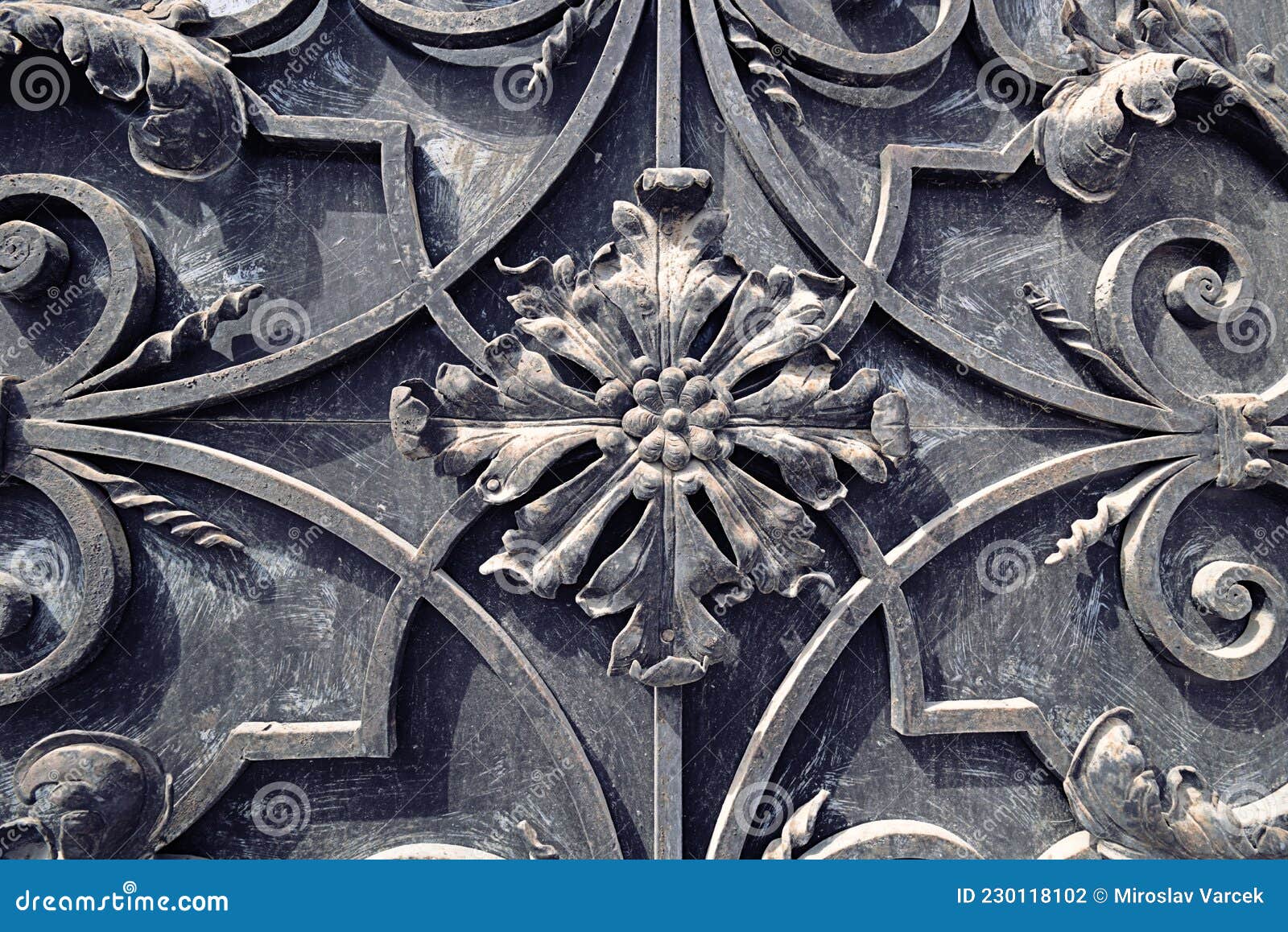 Metal Pattern on Vintage Doors Stock Photo Image of antique, ornament