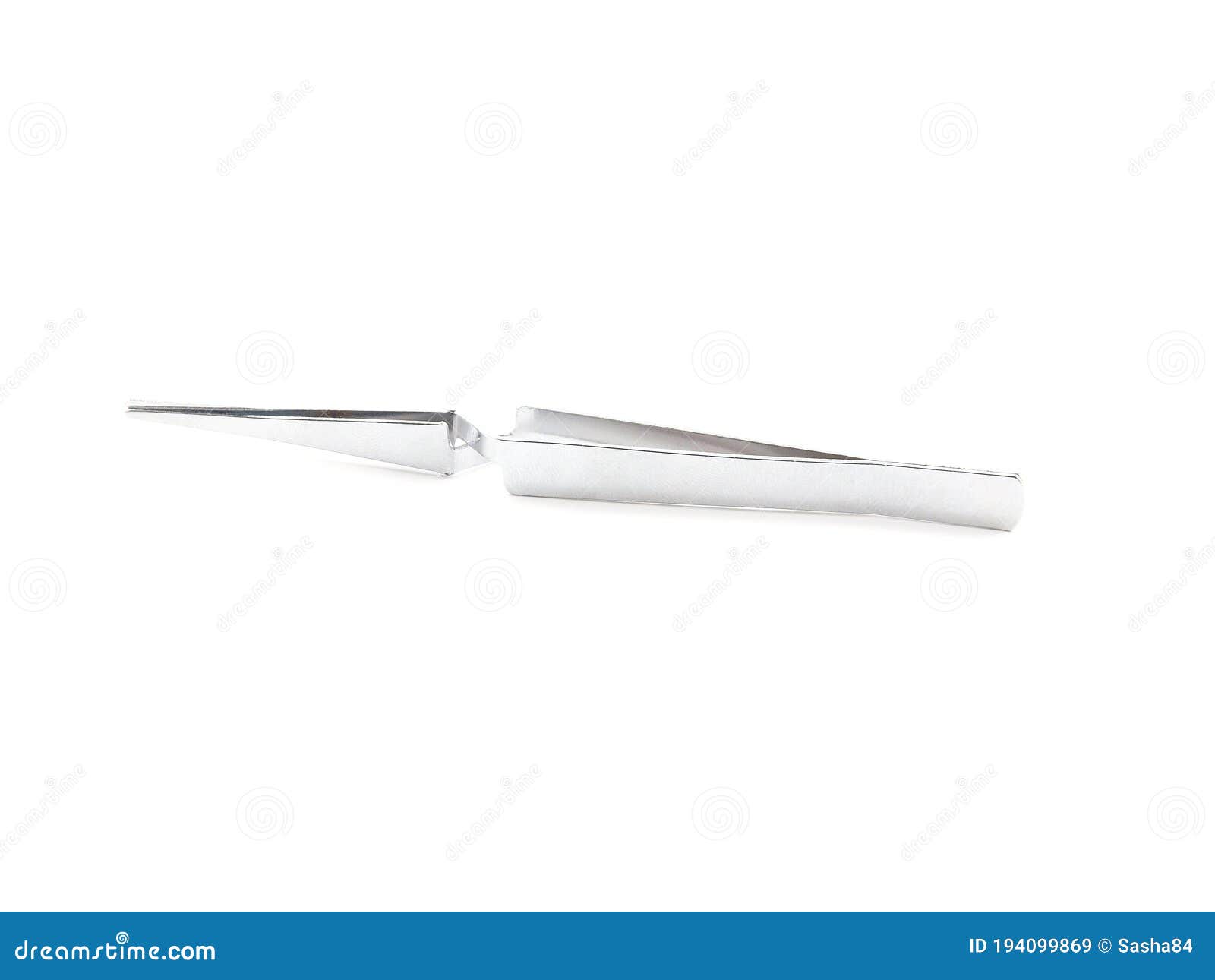 Two Tweezers Are On White Surface To Perform Accurate Work On Making