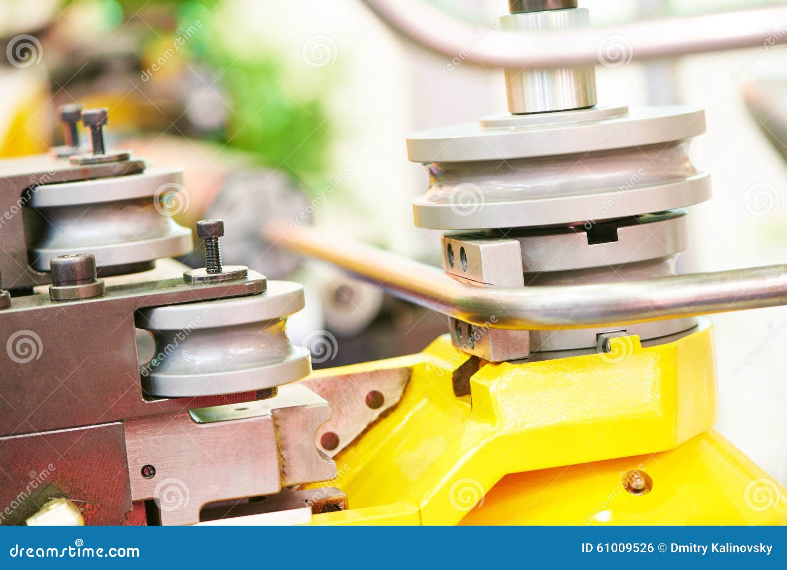 Metal pipe bending machine stock photo. Image of pipe 61009526