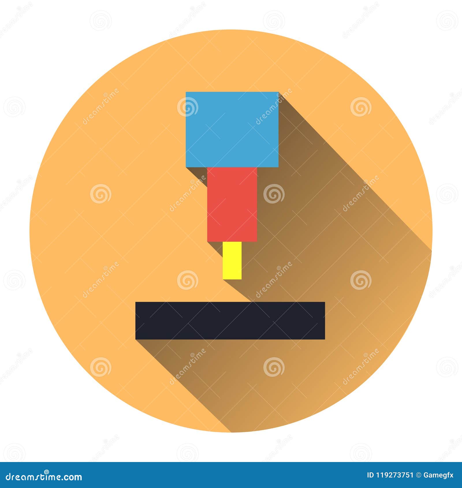 Metal Plasma Cutting Icon Flat Web Sign Symbol Logo Label Stock Vector