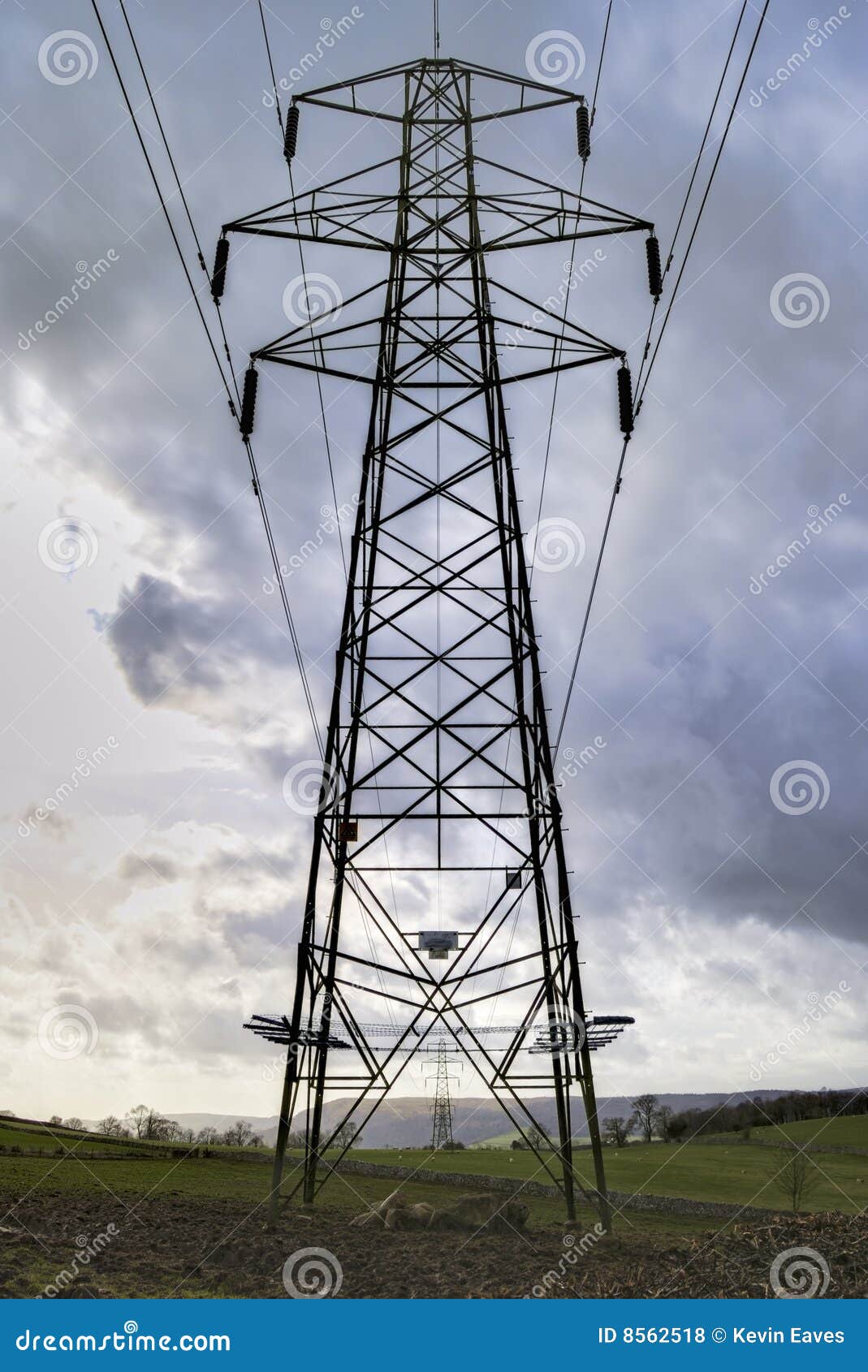 Metal Power Line Pylon Royalty Free Stock Photos Image 8562518
