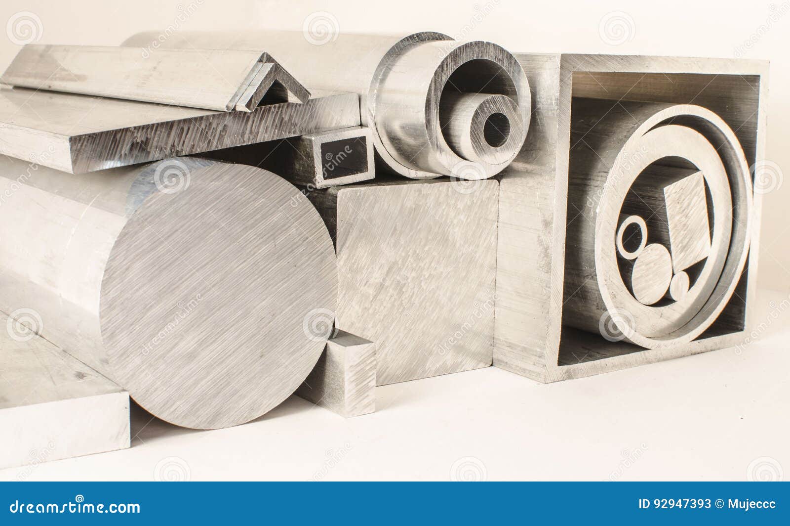 Metal profiles and tubes stock image. Image of engeneering 92947393
