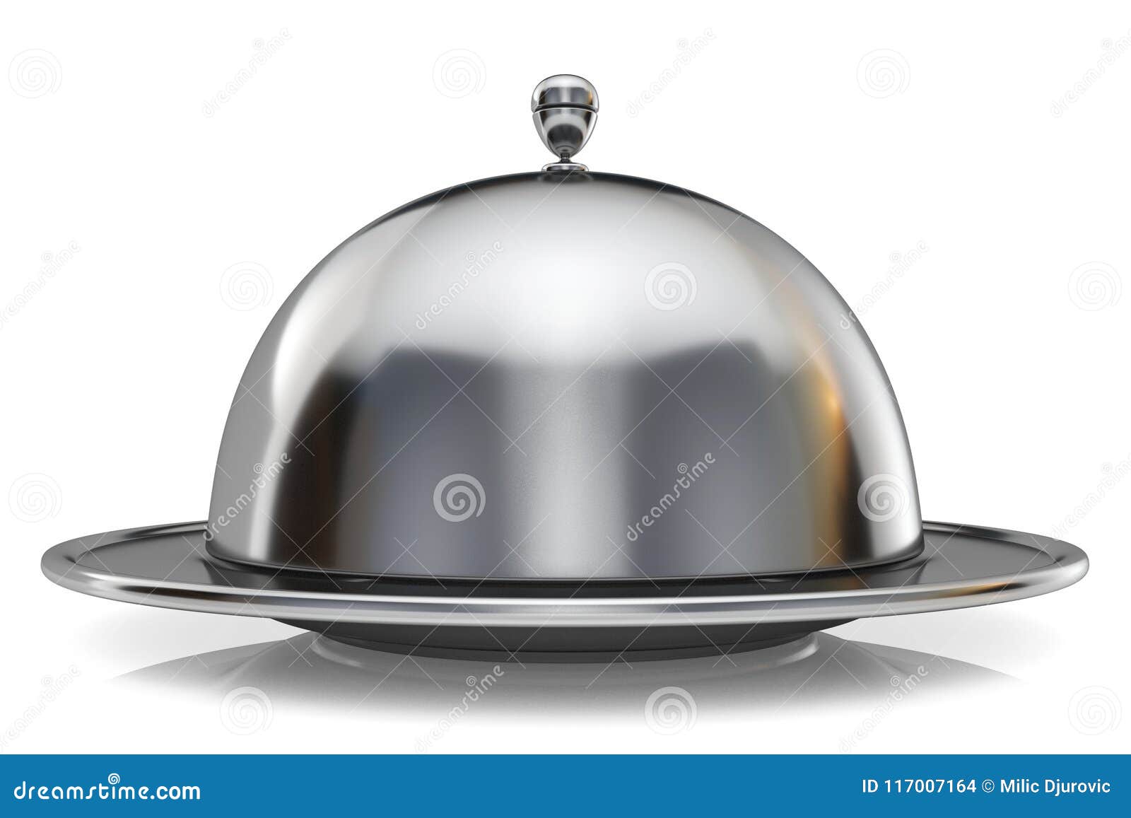 metal restaurant cloche 3d
