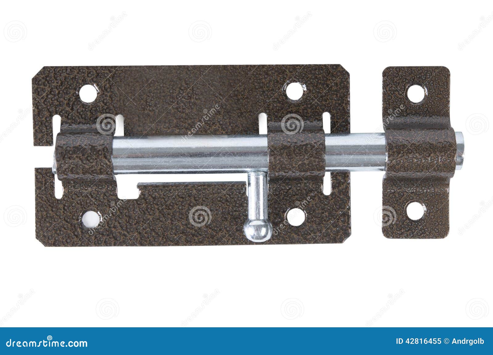 Metal Riegel für die Tür stockbild. Bild von metall, teil - 42816455