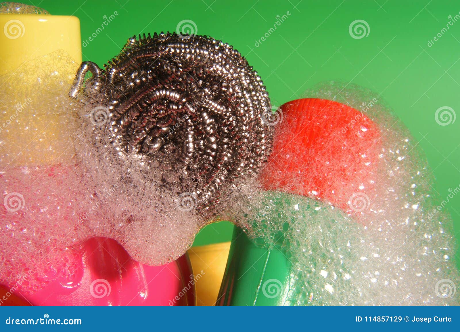 Metal Rubbing Detergent and Foam Stock Image Image of cleaning