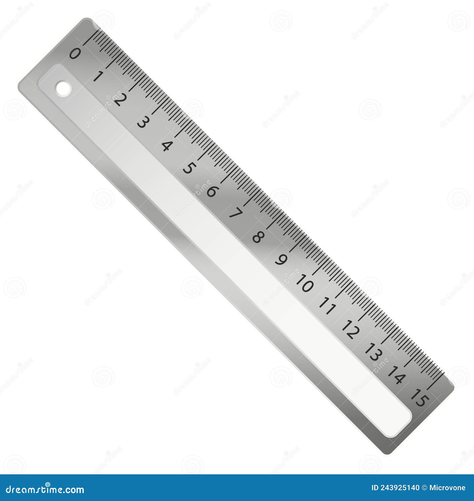 Two rulers for drawing and measuring. School tool. Isolated on