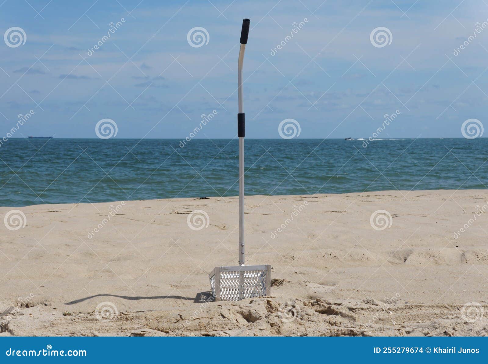 A Metal Sand Fleas Rake by the Beach Stock Photo - Image of beach, bait:  255279674