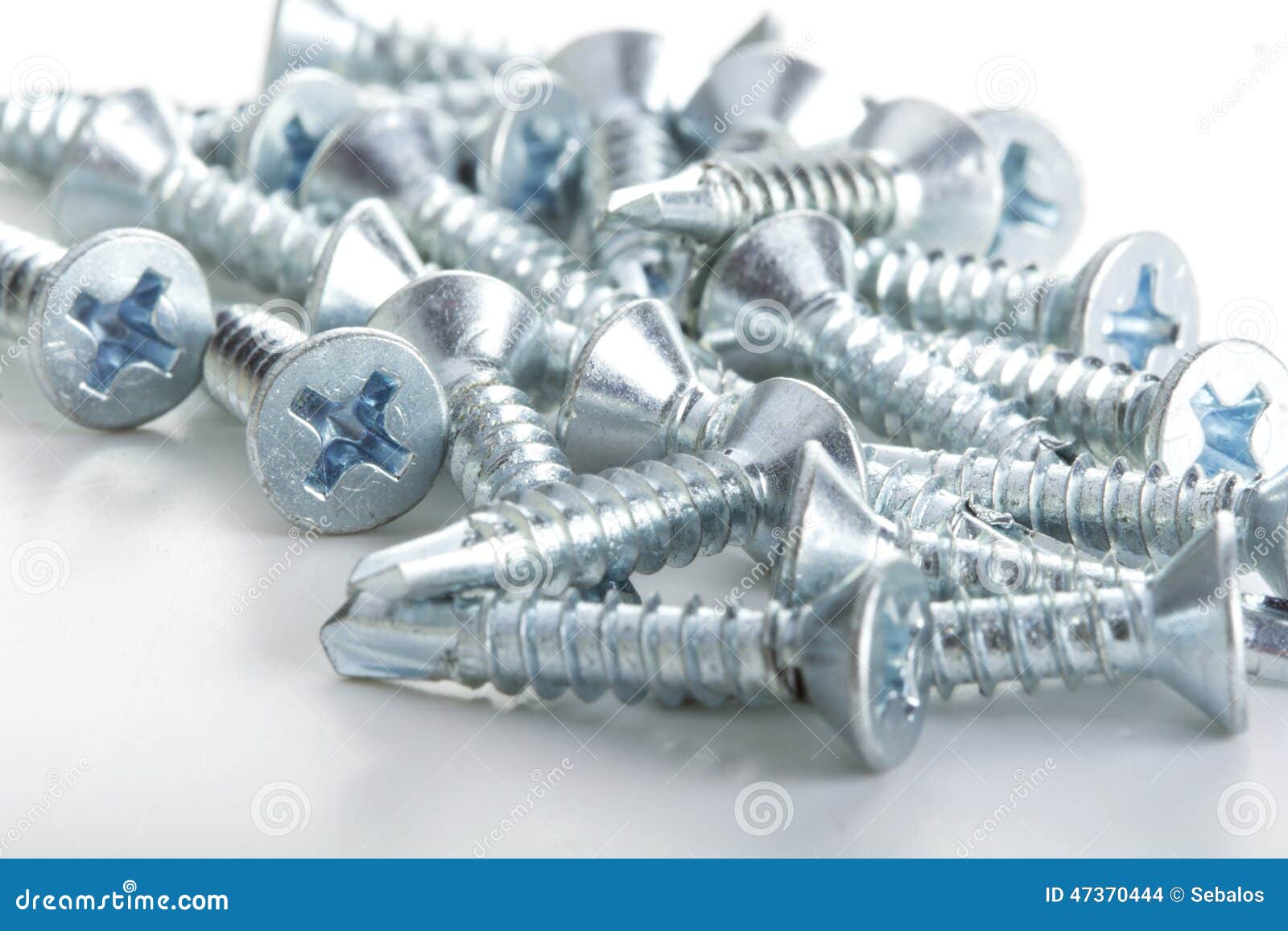 Metal screws stock photo. Image of fastener, head, stack 47370444