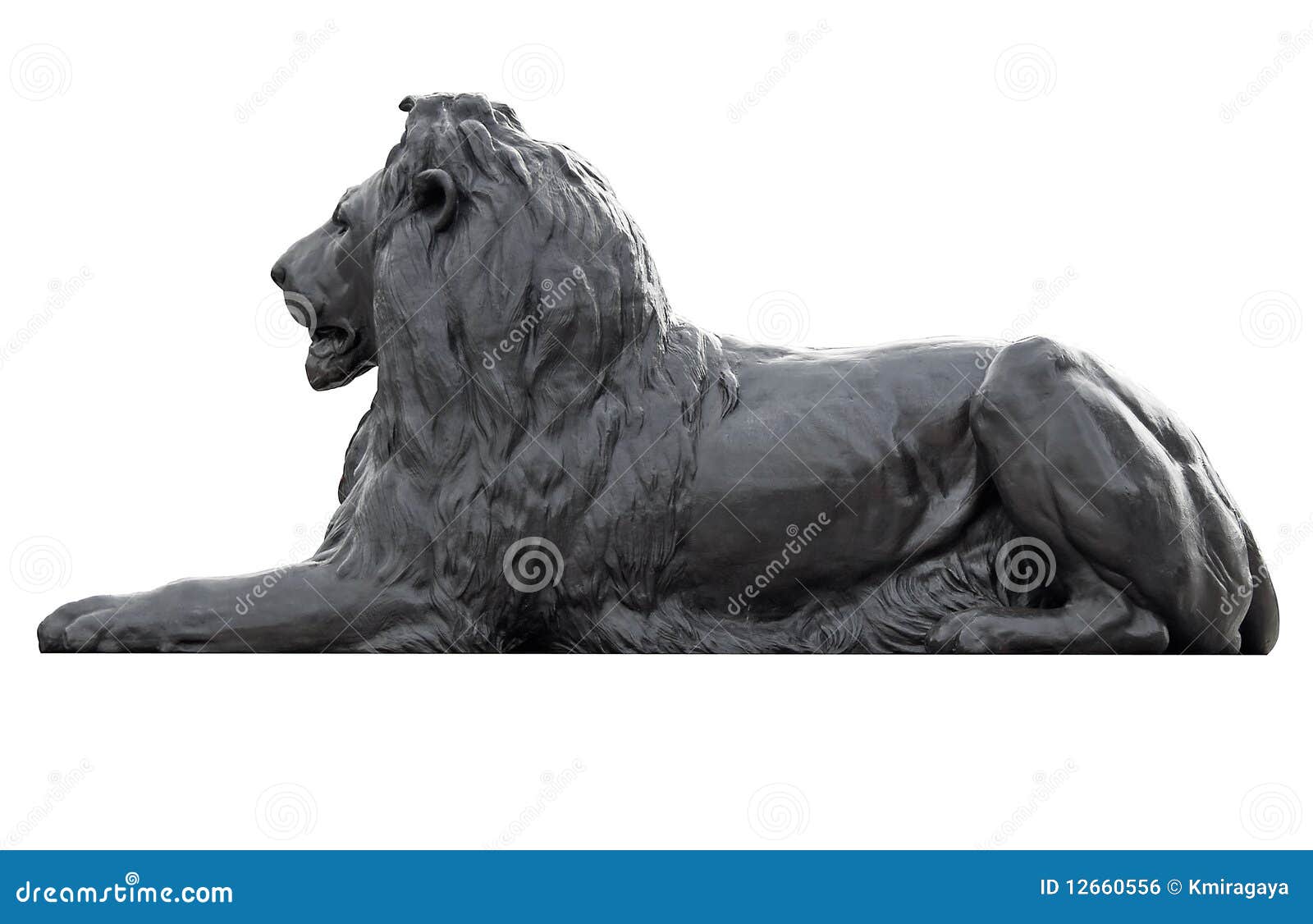 metal sculpture of a lion in trafalgar square