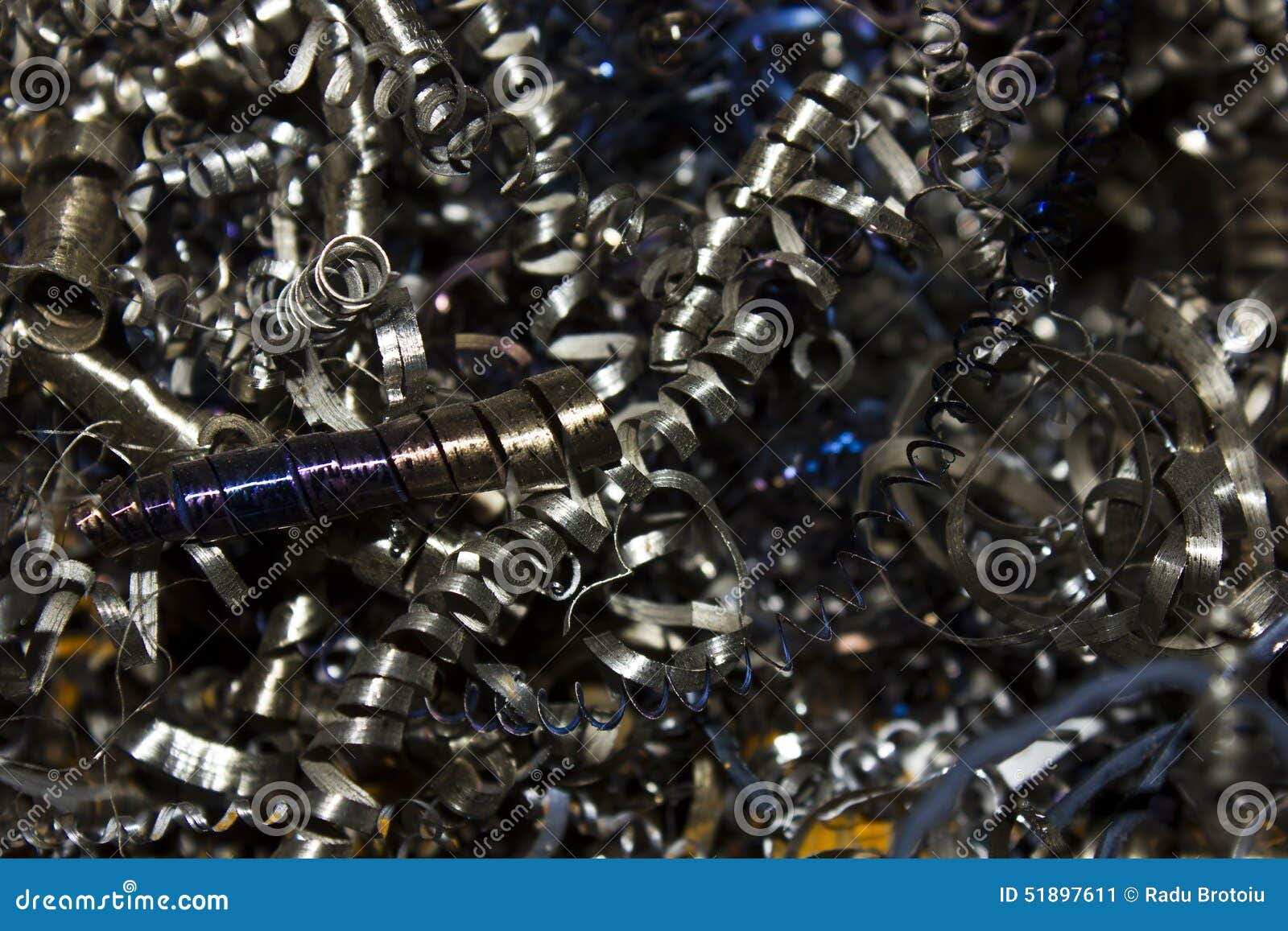 Metal shavings stock image. Image of shavings, industrial 51897611