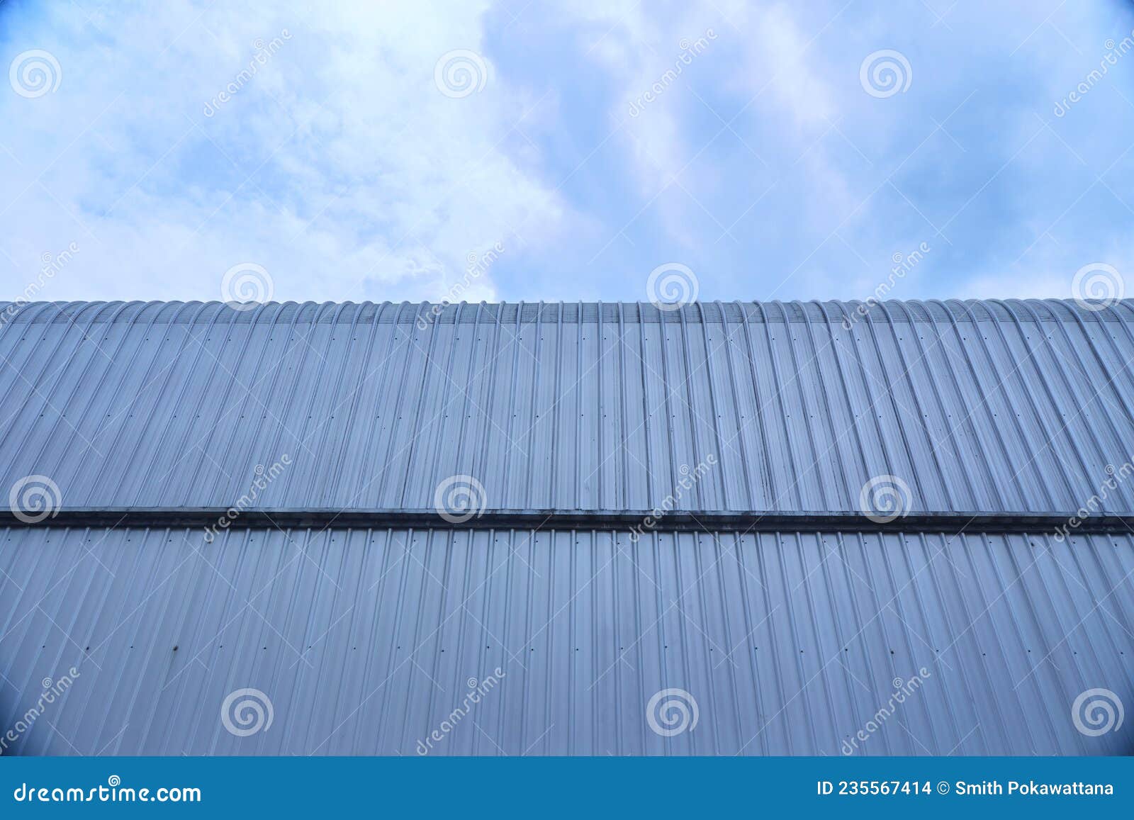 Metal Sheet Building with Blue Sky Stock Photo - Image of background ...
