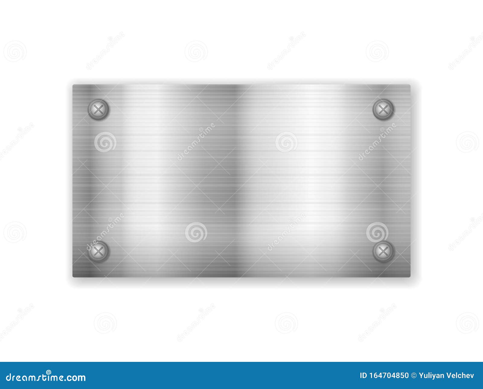 Metal steel strip plate Royalty Free Vector Image