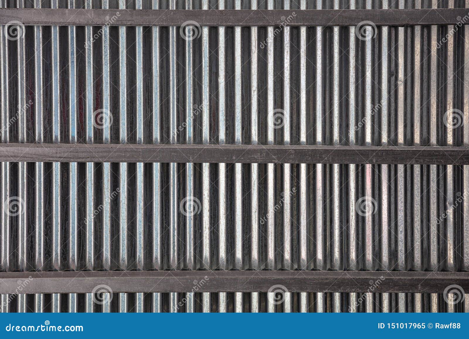 Metal Sheets And Beams Ceiling Texture Background Stock