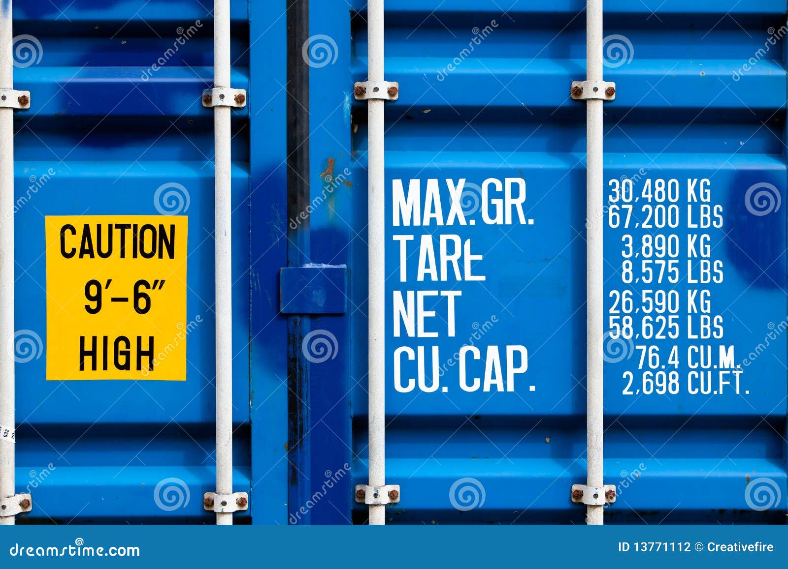 Metal Shipping Container stock photo. Image of white 13771112