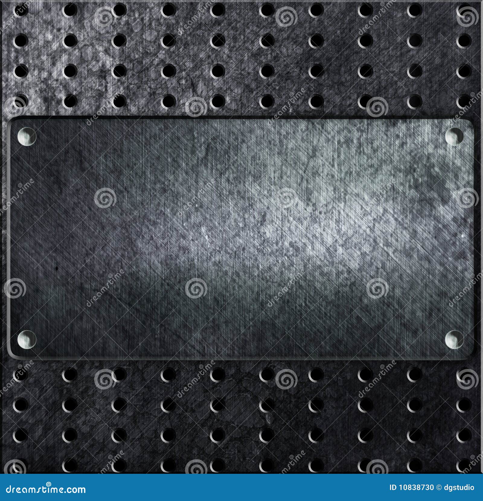 Metal sign stock illustration. Illustration of gray, nameboard - 10838730