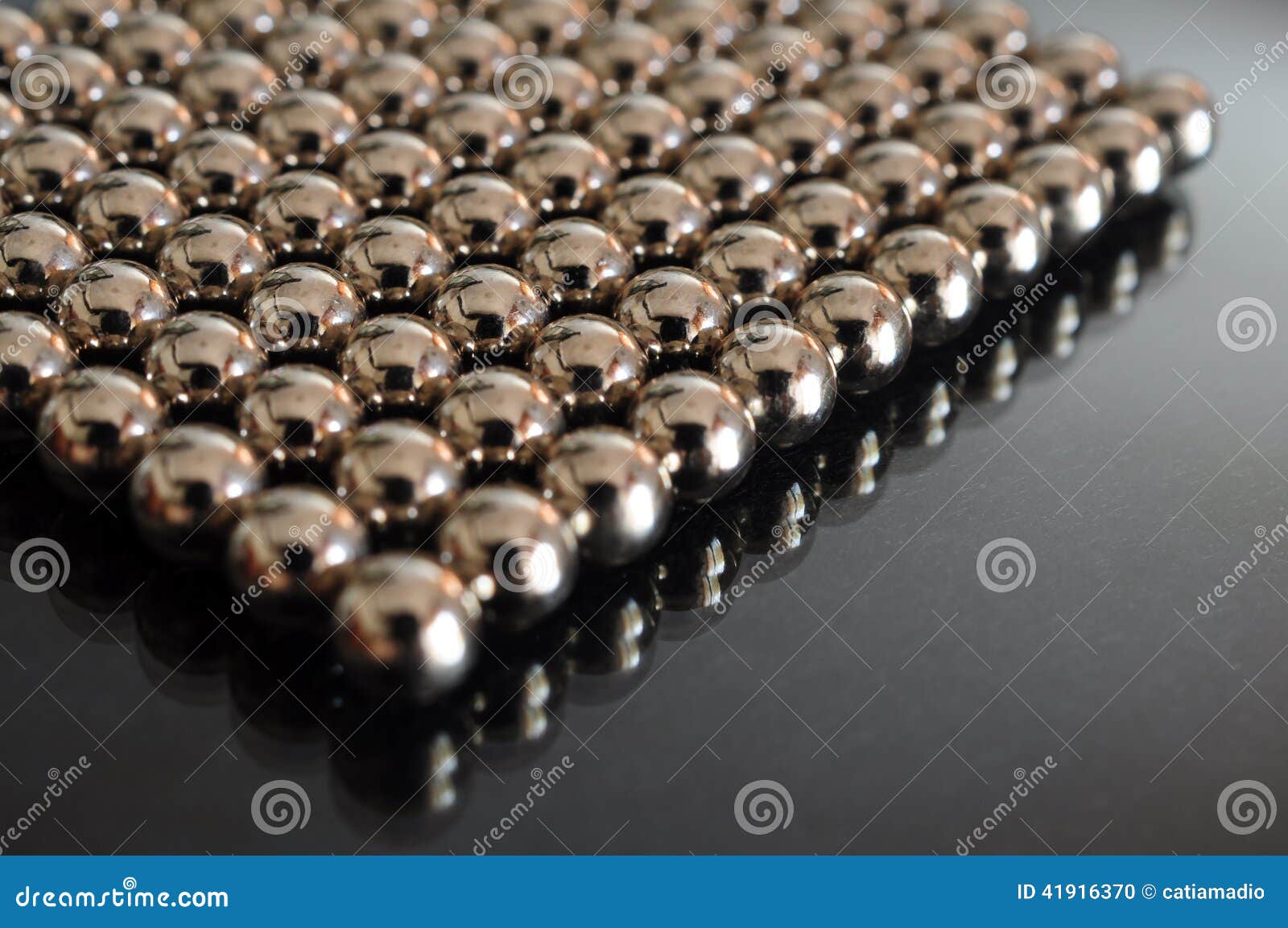 Metal spheres background stock photo. Image of silver 41916370