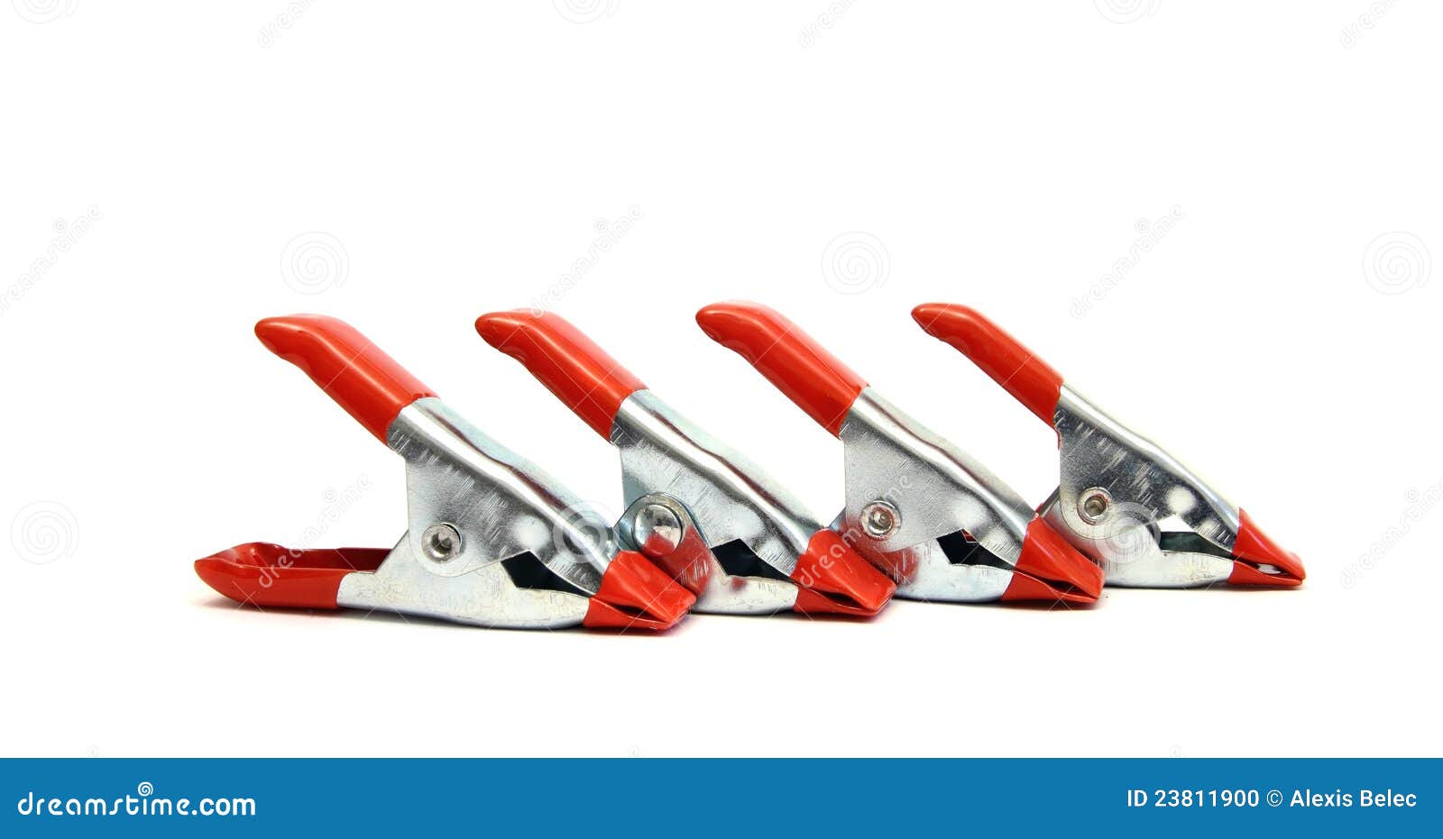 Metal spring clamps stock photo. Image of closeup, accessory 23811900