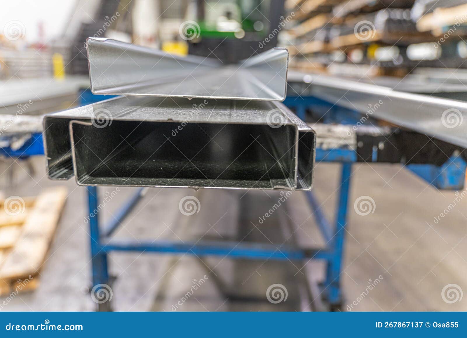 Metal Stud for Wall Framing Manufactured at Metal Factory Stock Image