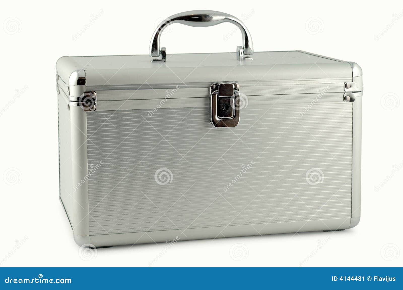 Metal suitcase stock image. Image of steel, retro, traveling 4144481