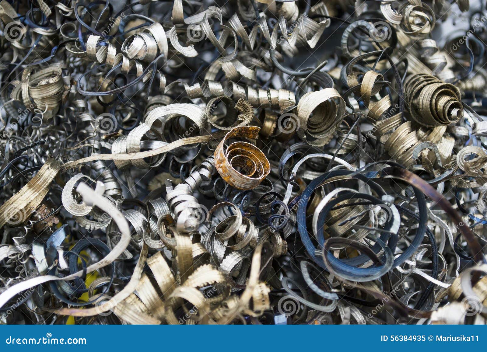 Metal swarf stock image. Image of particles, grinding 56384935