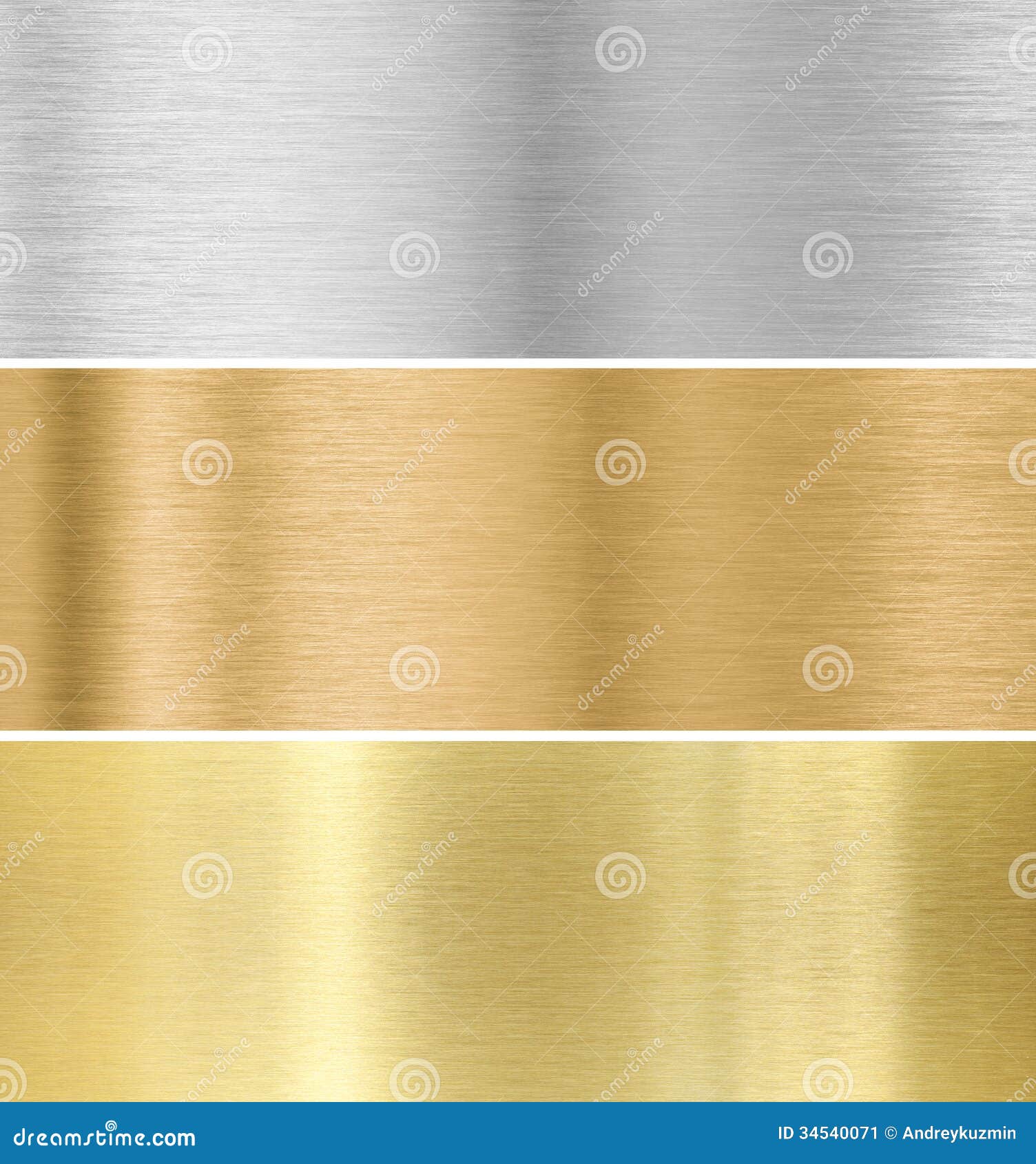 Metal Texture Background gold, Silver, Bronze Stock Illustration