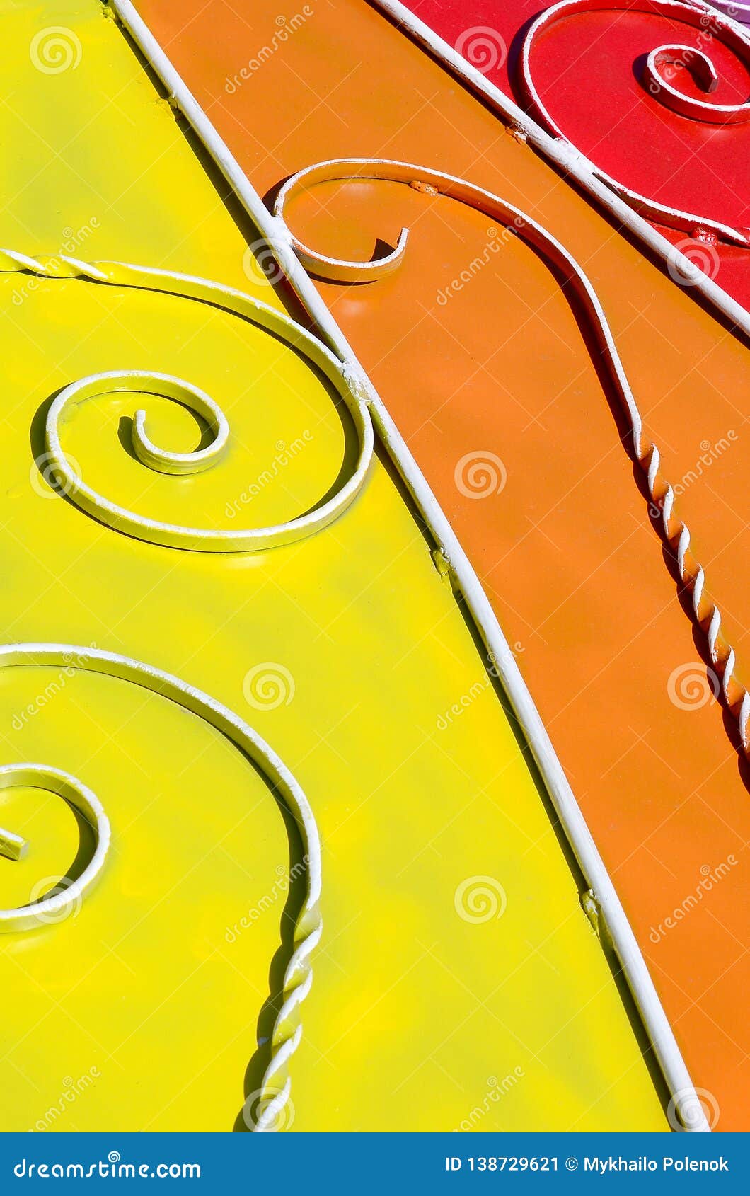Metal Texture of a Piece of Colored Wall with a Pattern Stock