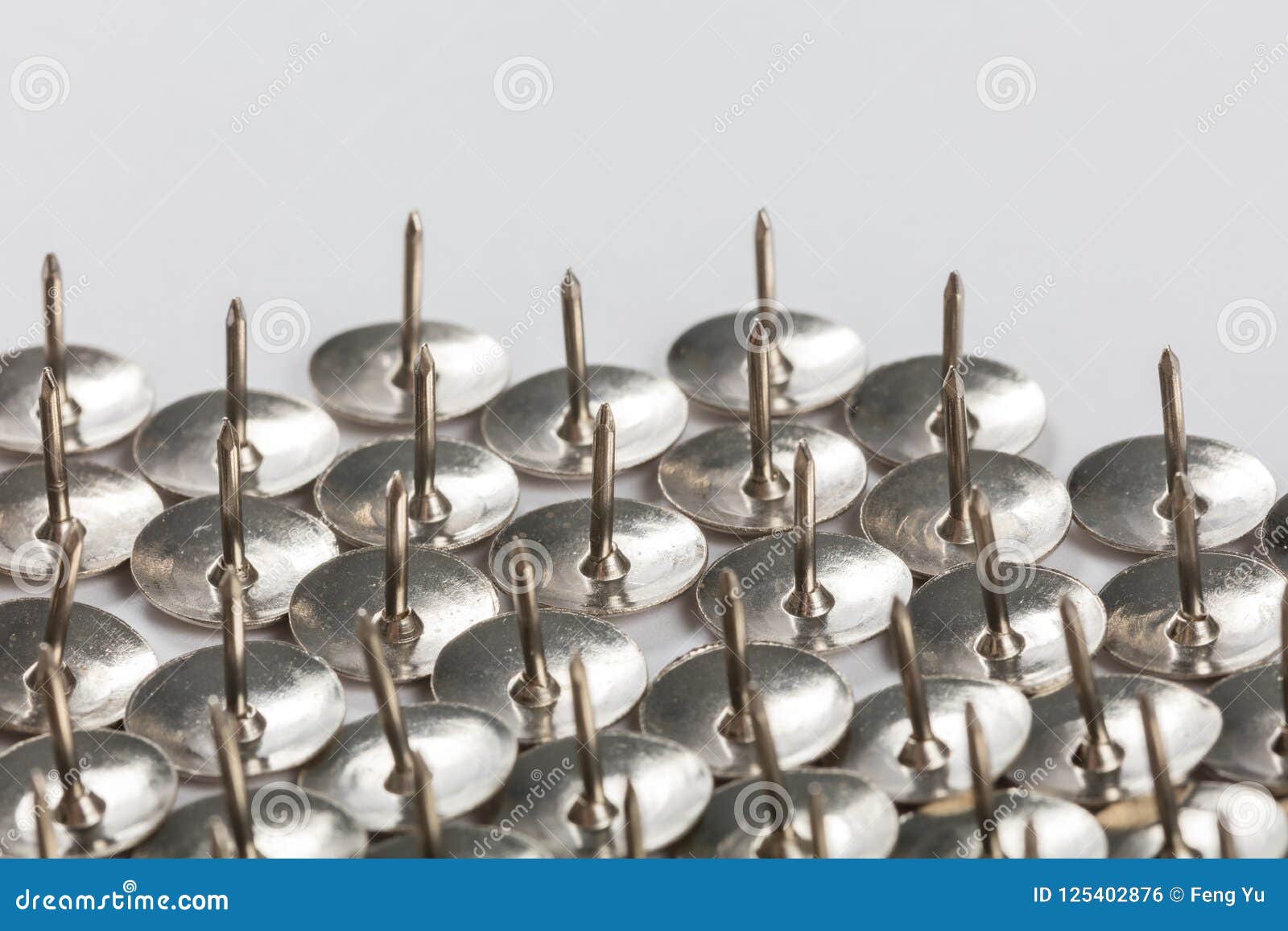 Metal Thumb Tacks stock photo. Image of white, tacks 125402876