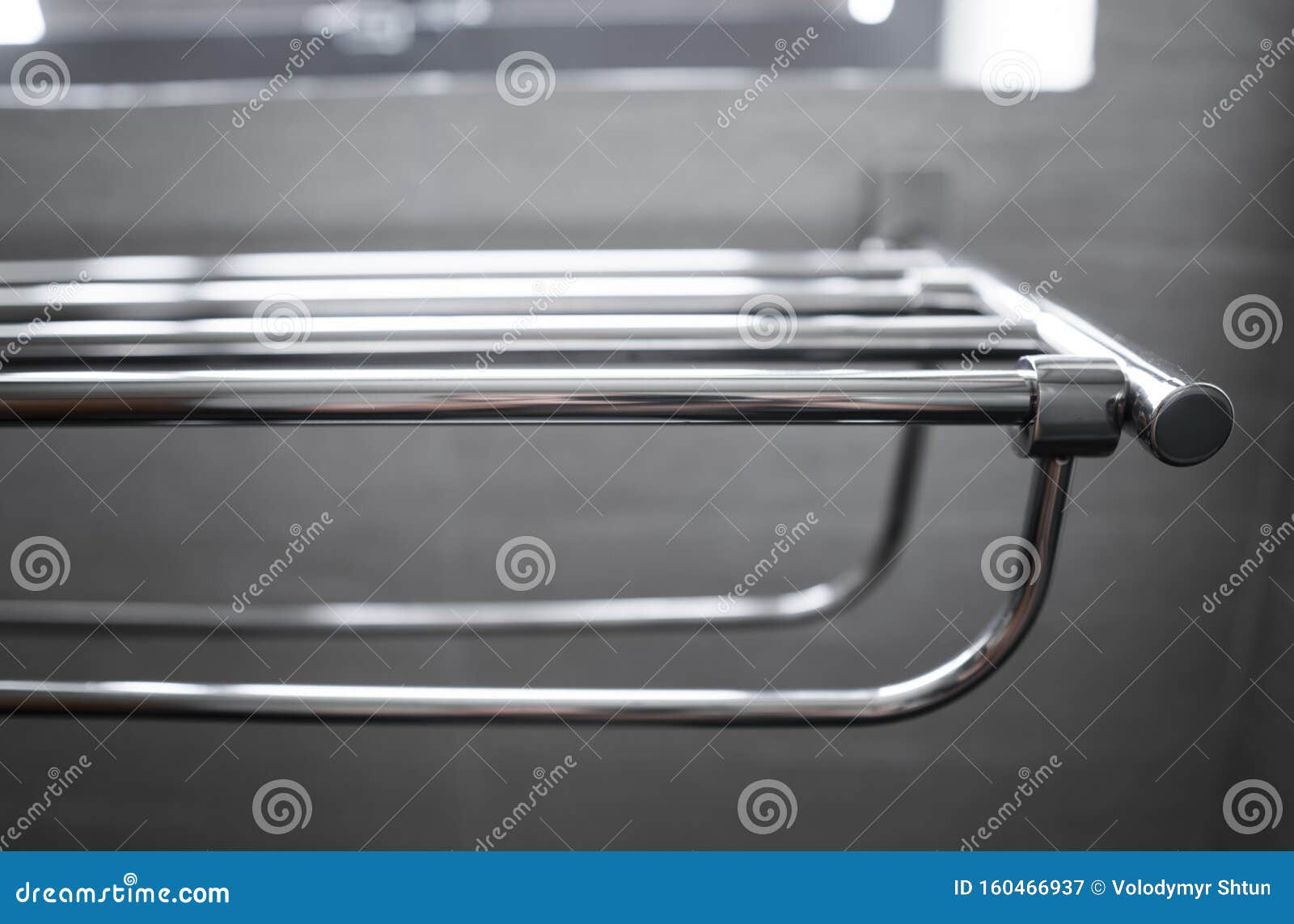 Metal Towel Dryers in the Modern Bathroom. Stock Image Image of