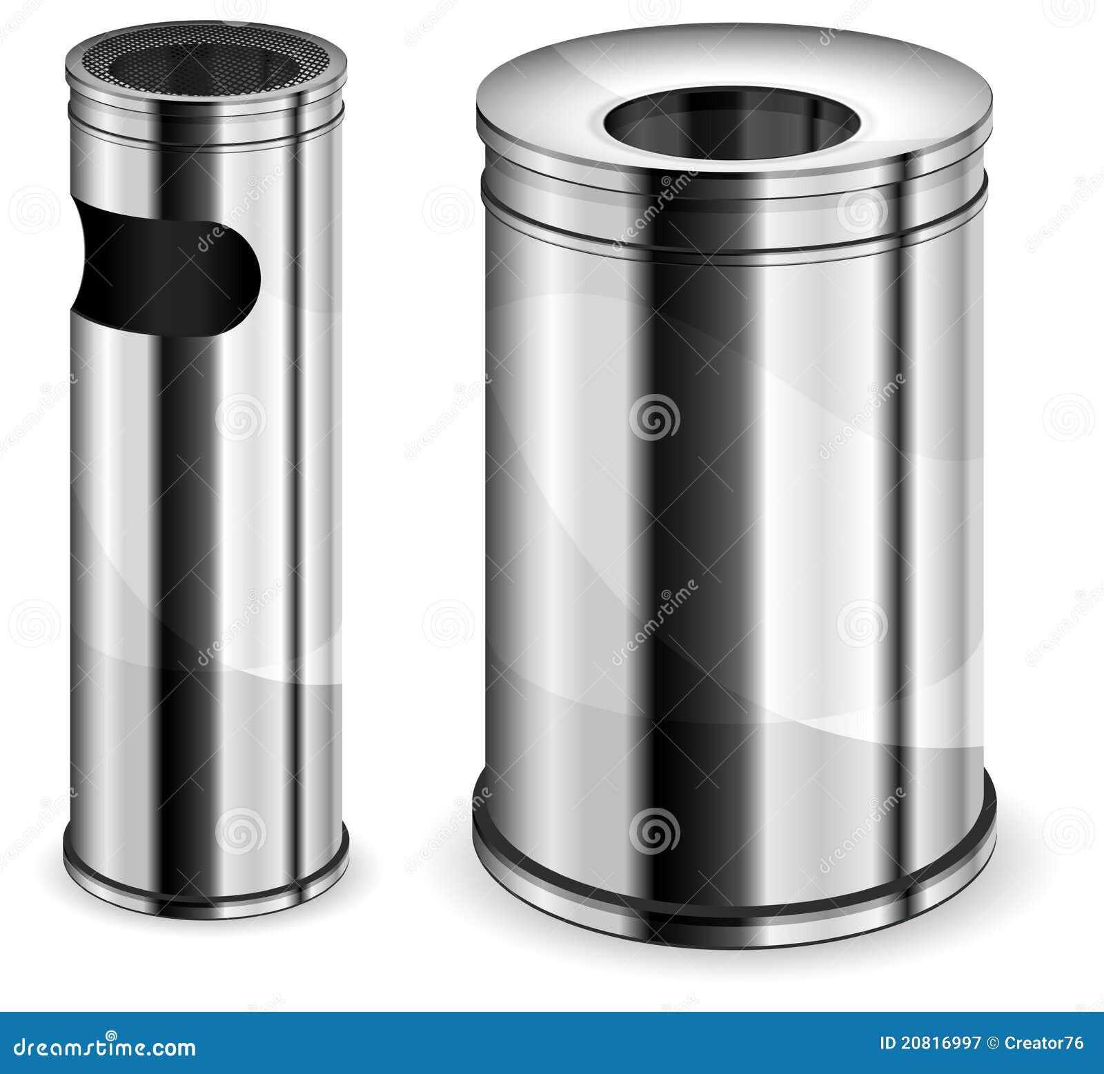 Metal Trash Container. Silhouette Icon Of Boat Shape Garbage Bin. Black