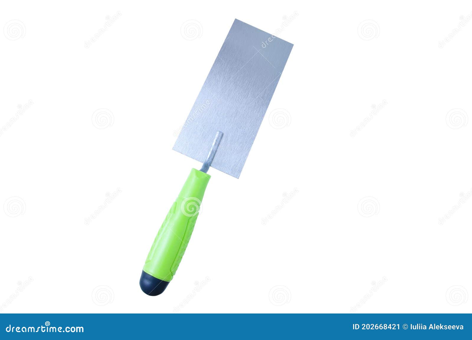 Metal Trowel Cement. White Isolate. Construction Tool Stock Image