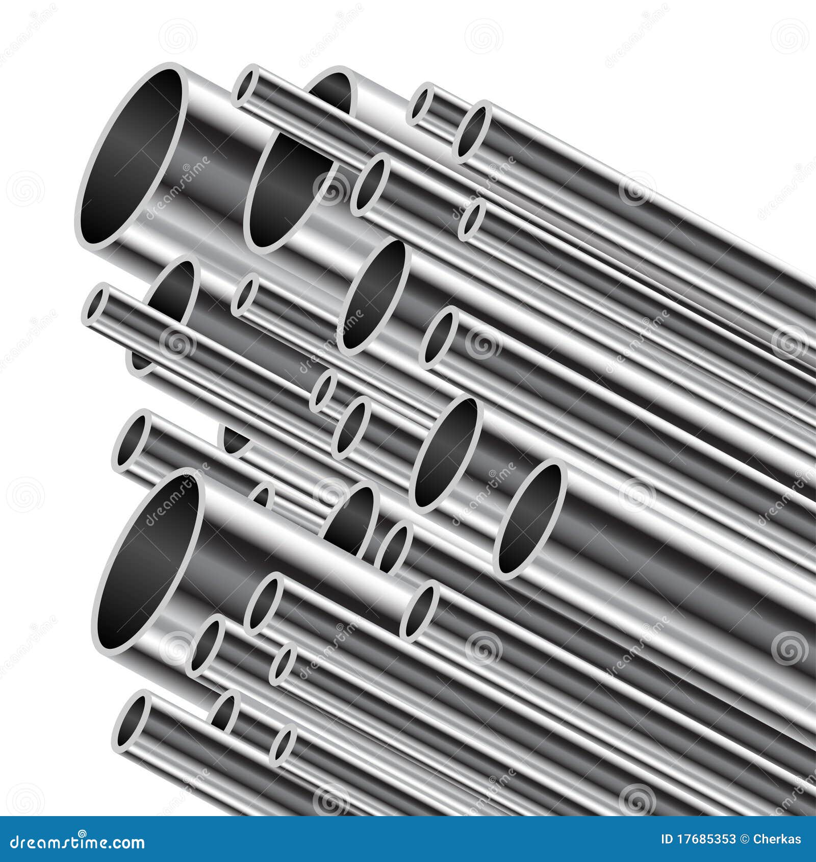 Metal tube. stock vector. Illustration of metallic, pyramid 17685353