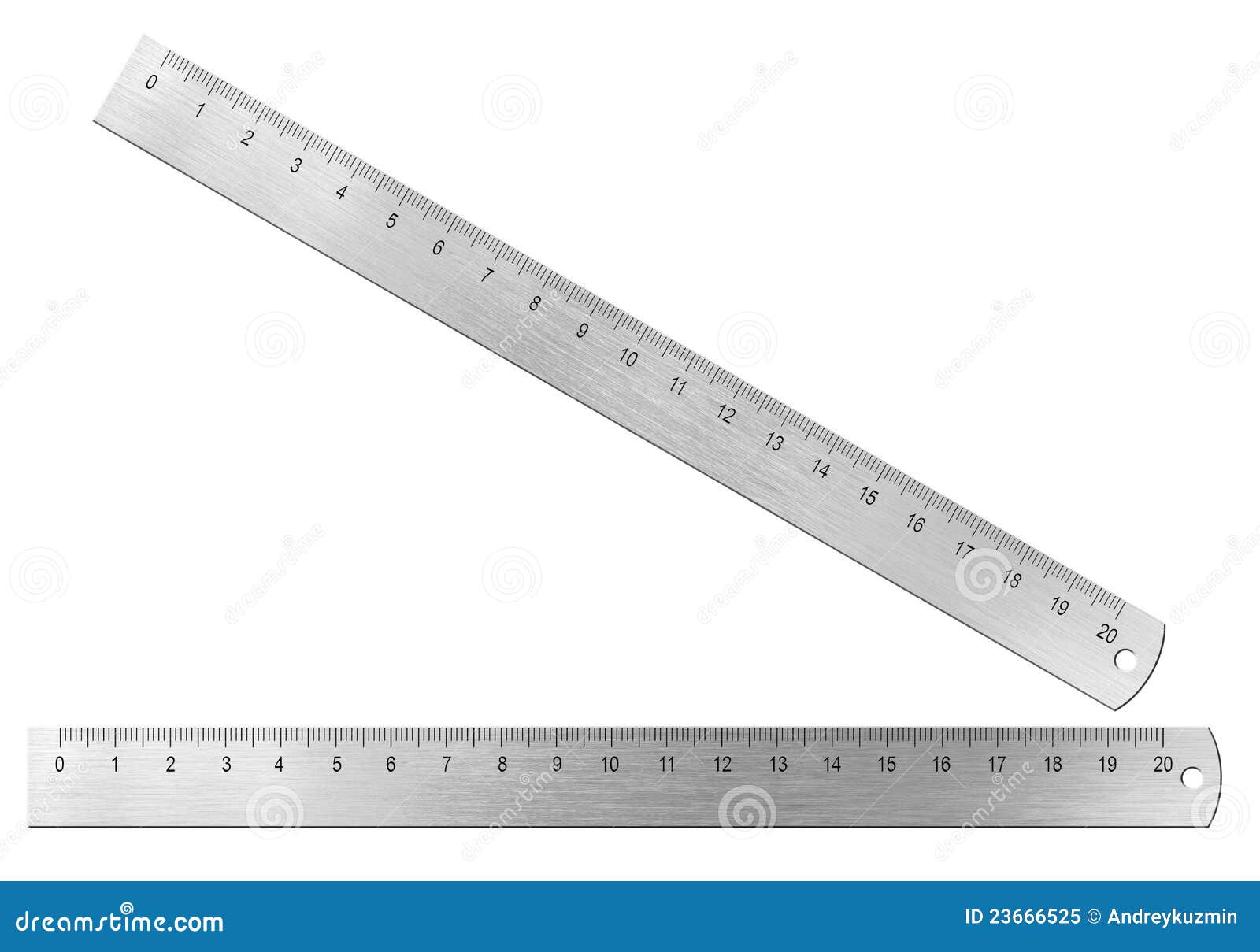 Metal Twenty Centimetres Ruller Isolated Stock Image - Image of metal,  instrument: 23666525