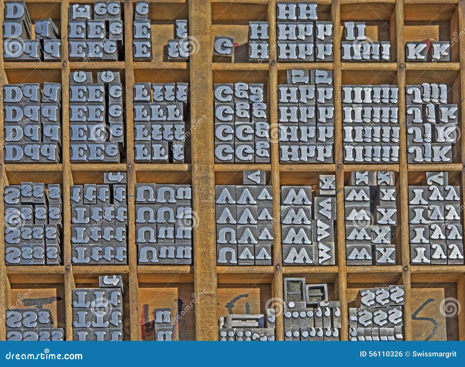 Metal Typesetting Letters stock photo. Image of nostalgic 56110326