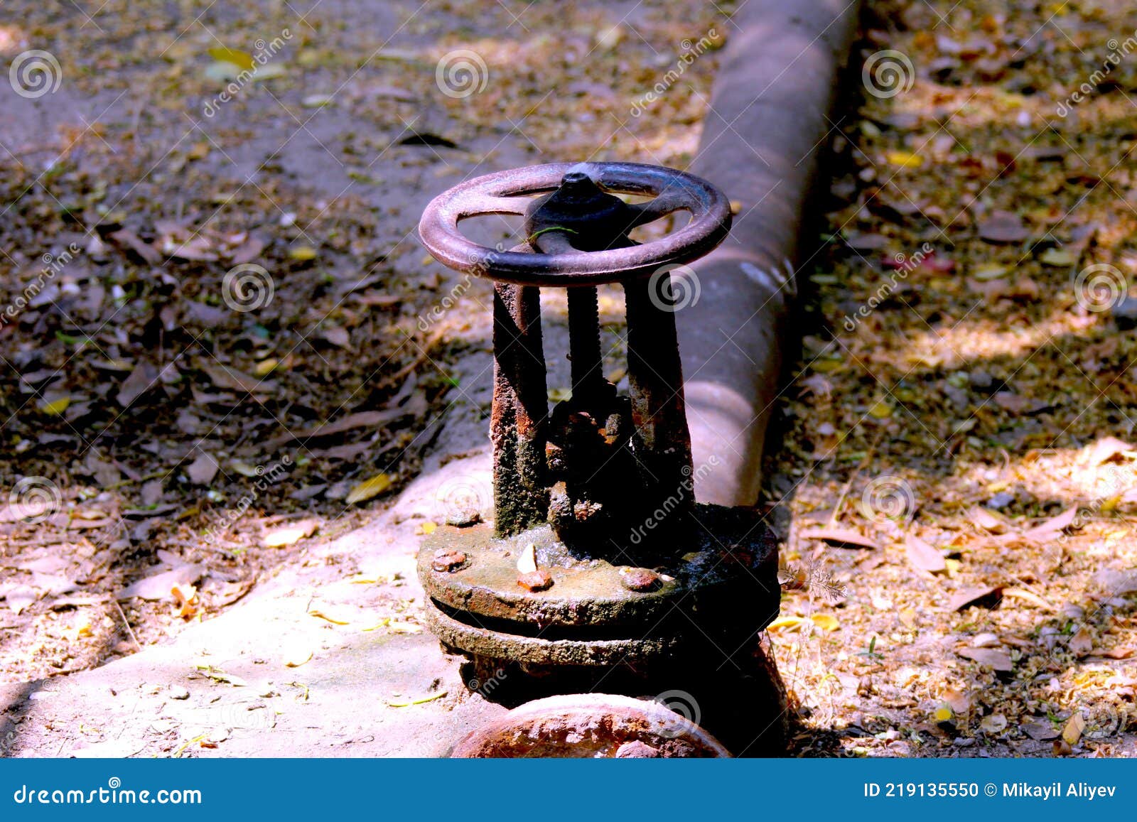 Metal valve in a tube stock photo. Image of bolt, industrial 219135550