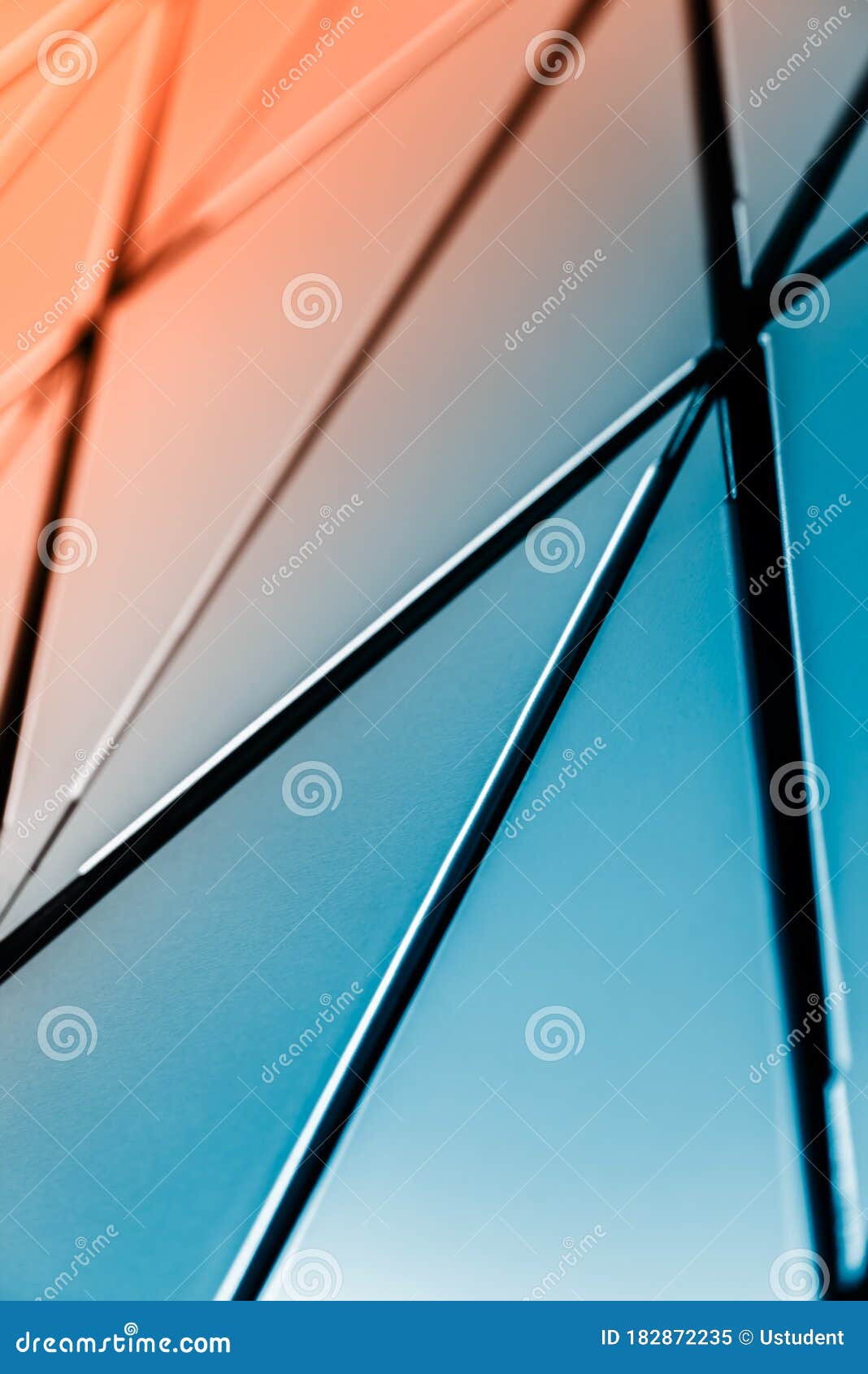 Metal wall of triangles stock image. Image of outdoor - 182872235