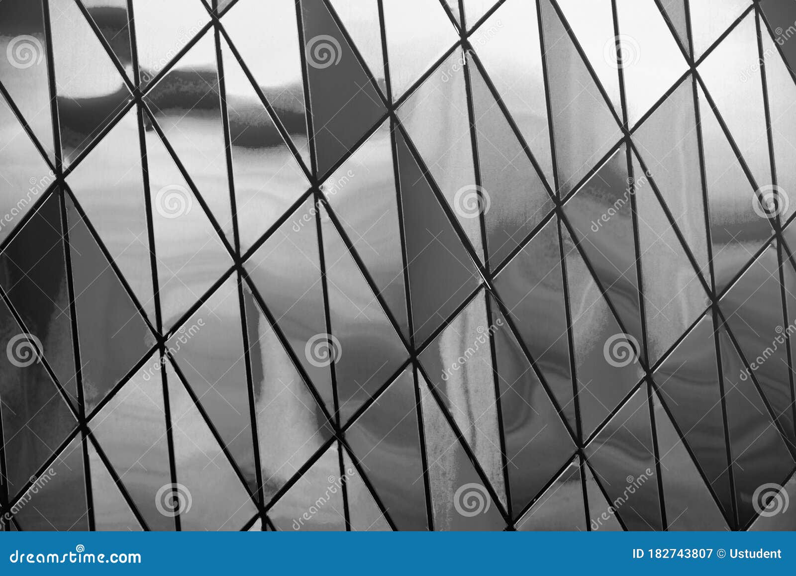 Metal wall of triangles stock image. Image of development - 182743807