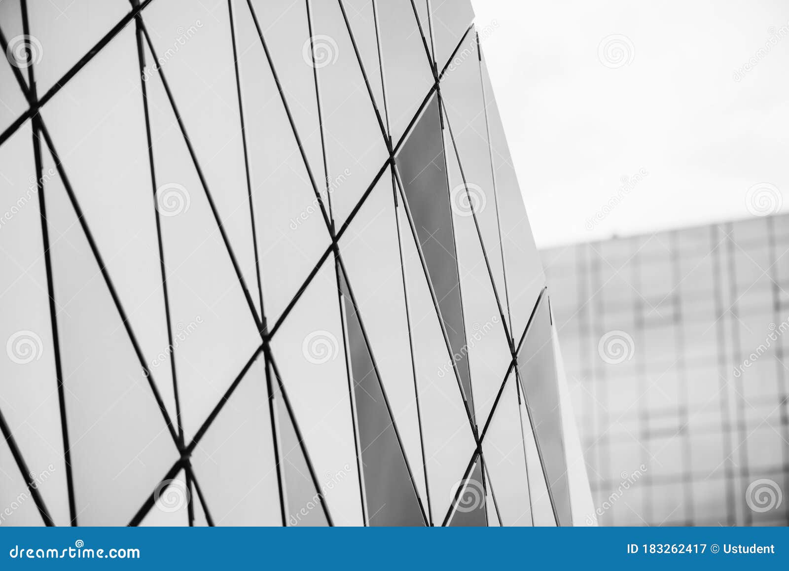 Metal wall of triangles stock image. Image of estate - 183262417