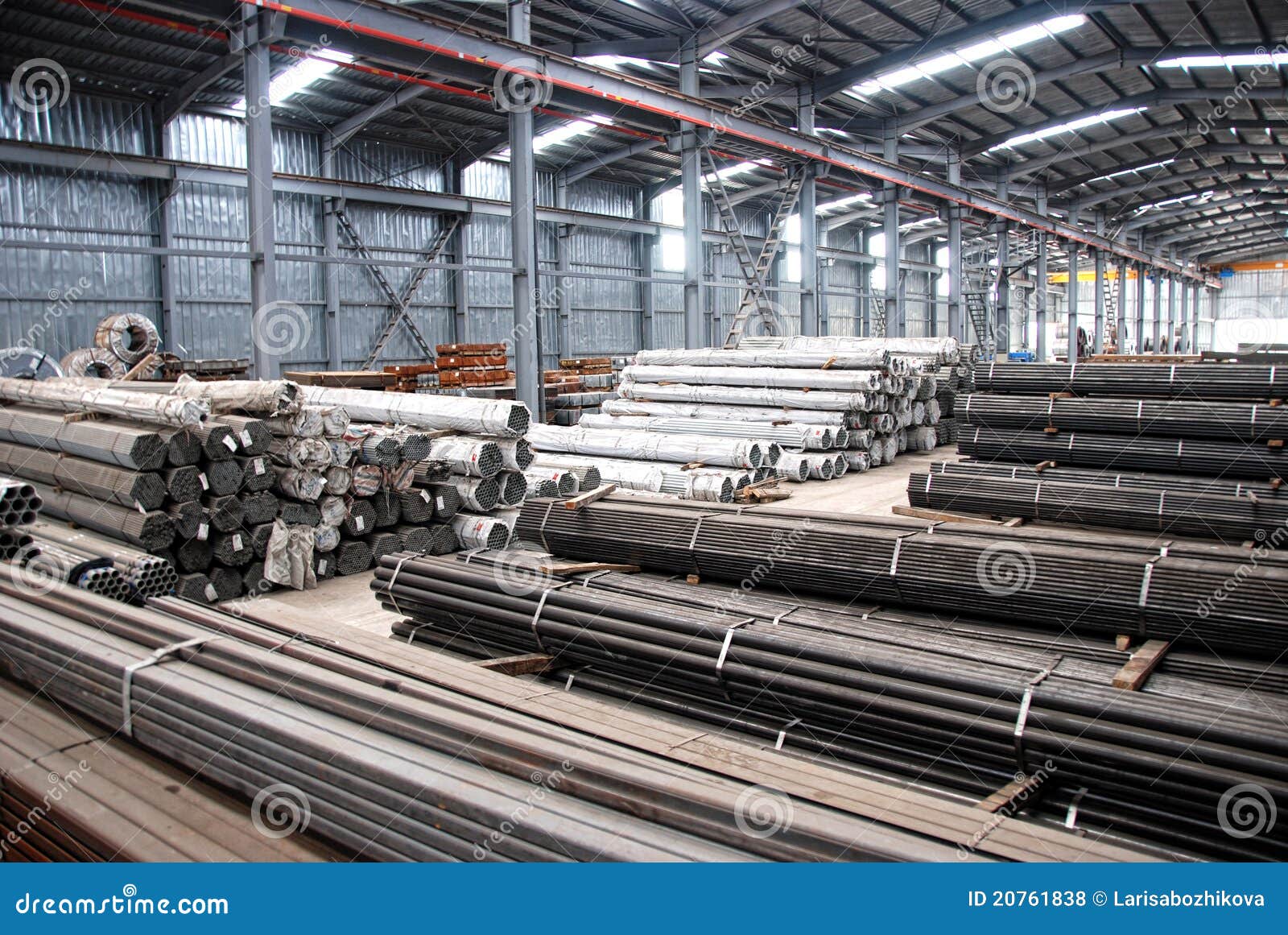 Metal warehouse stock photo. Image of stainless, merchandise 20761838