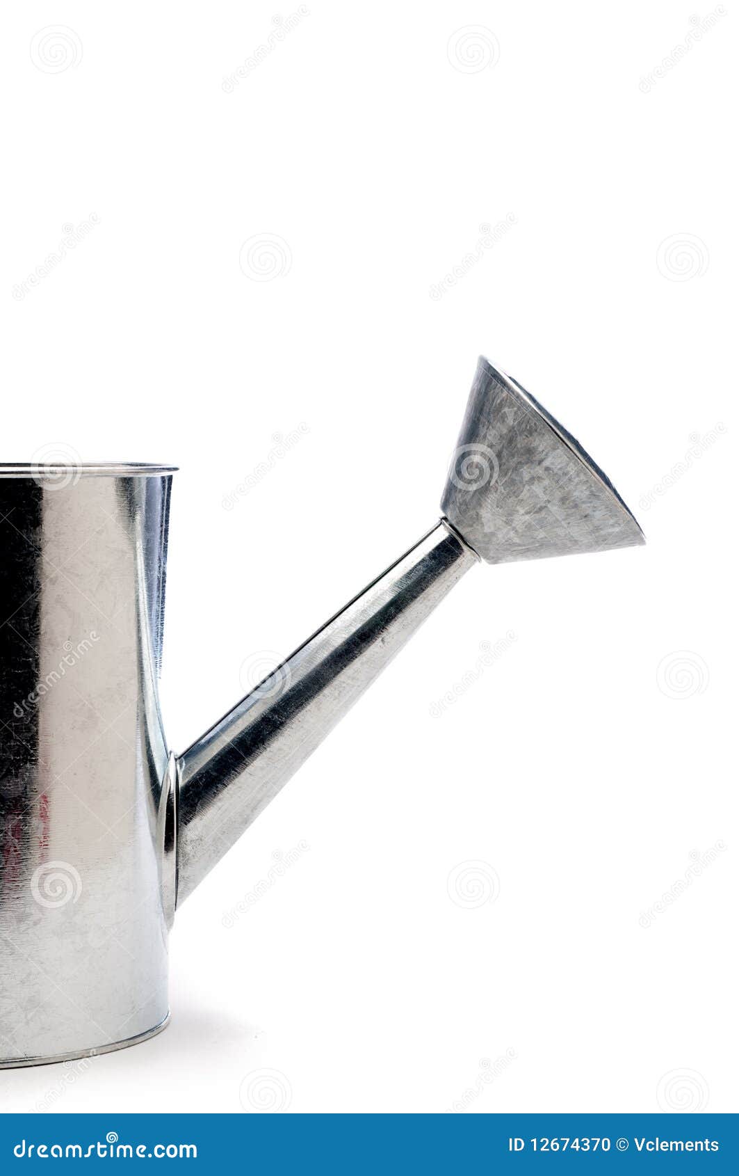 A Metal Watering Can on White Stock Photo Image of vertical, aluminum